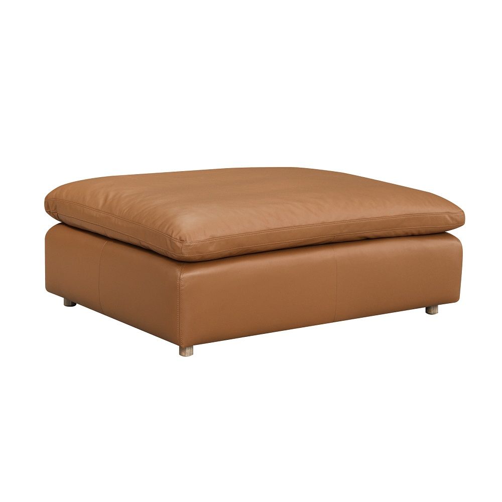 Brighton - Ottoman - Brown Top Grain Leather