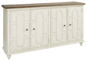 Ashley Furniture Roranville - Antique White - Accent Cabinet | Meri Furniture