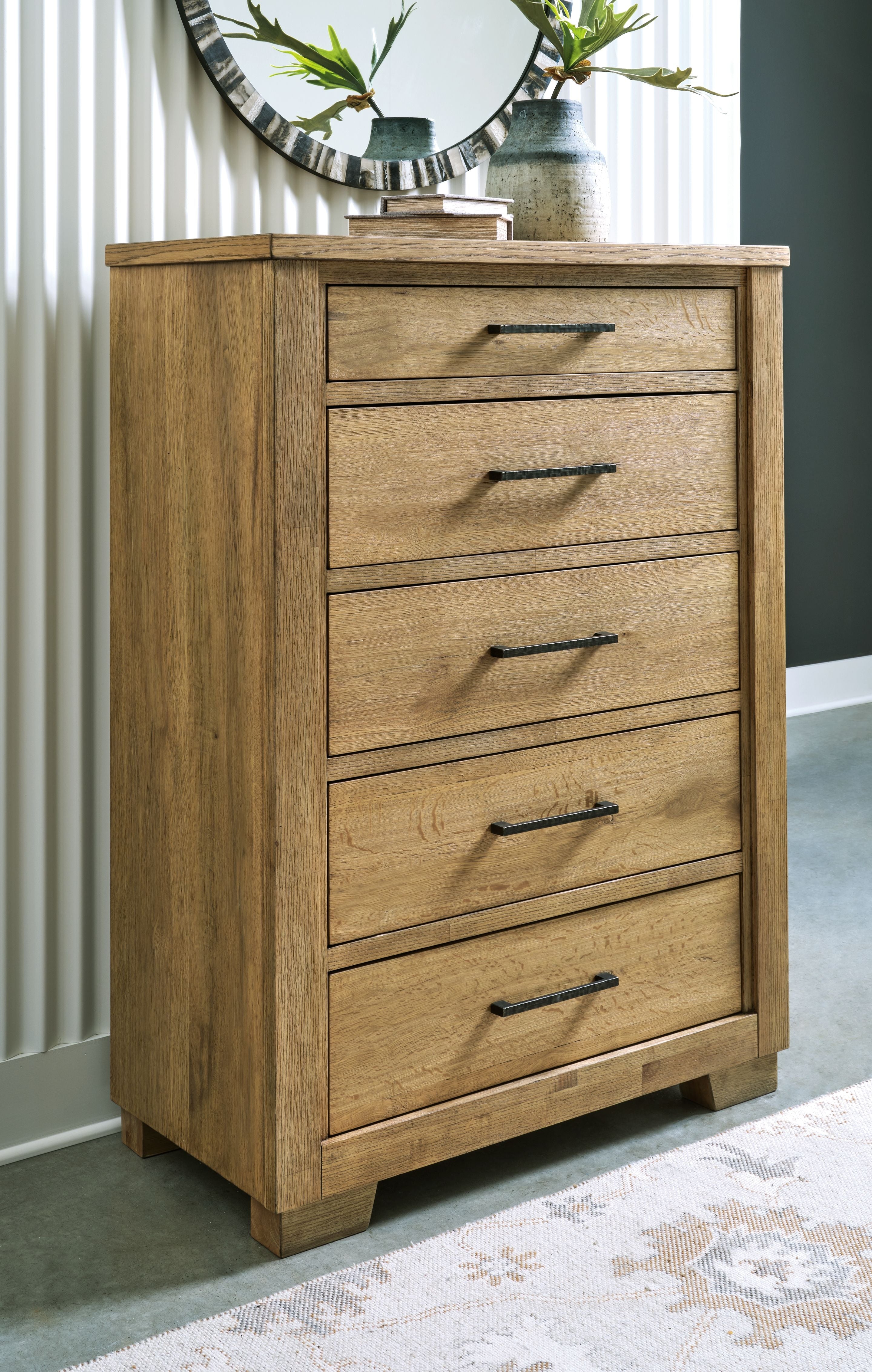 Signature Design by Ashley® Galliden - Light Brown - Five Drawer Chest | Meri Furniture