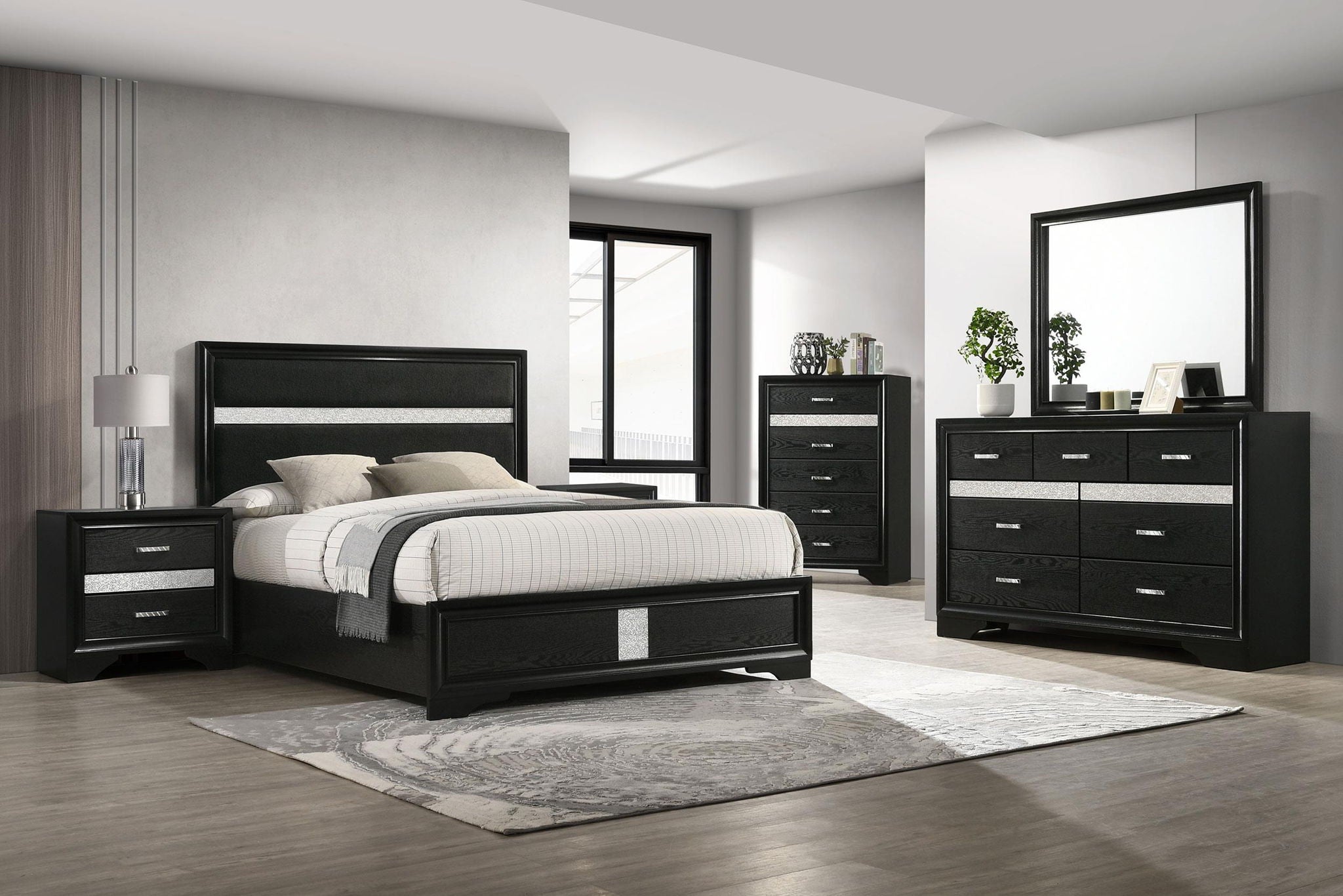 Miranda 5-piece Eastern King Bedroom Set White