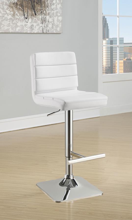 Coaster Fine Furniture Bianca - Square Upholstered Adjustable Bar Stools (Set of 2) | Meri Furniture