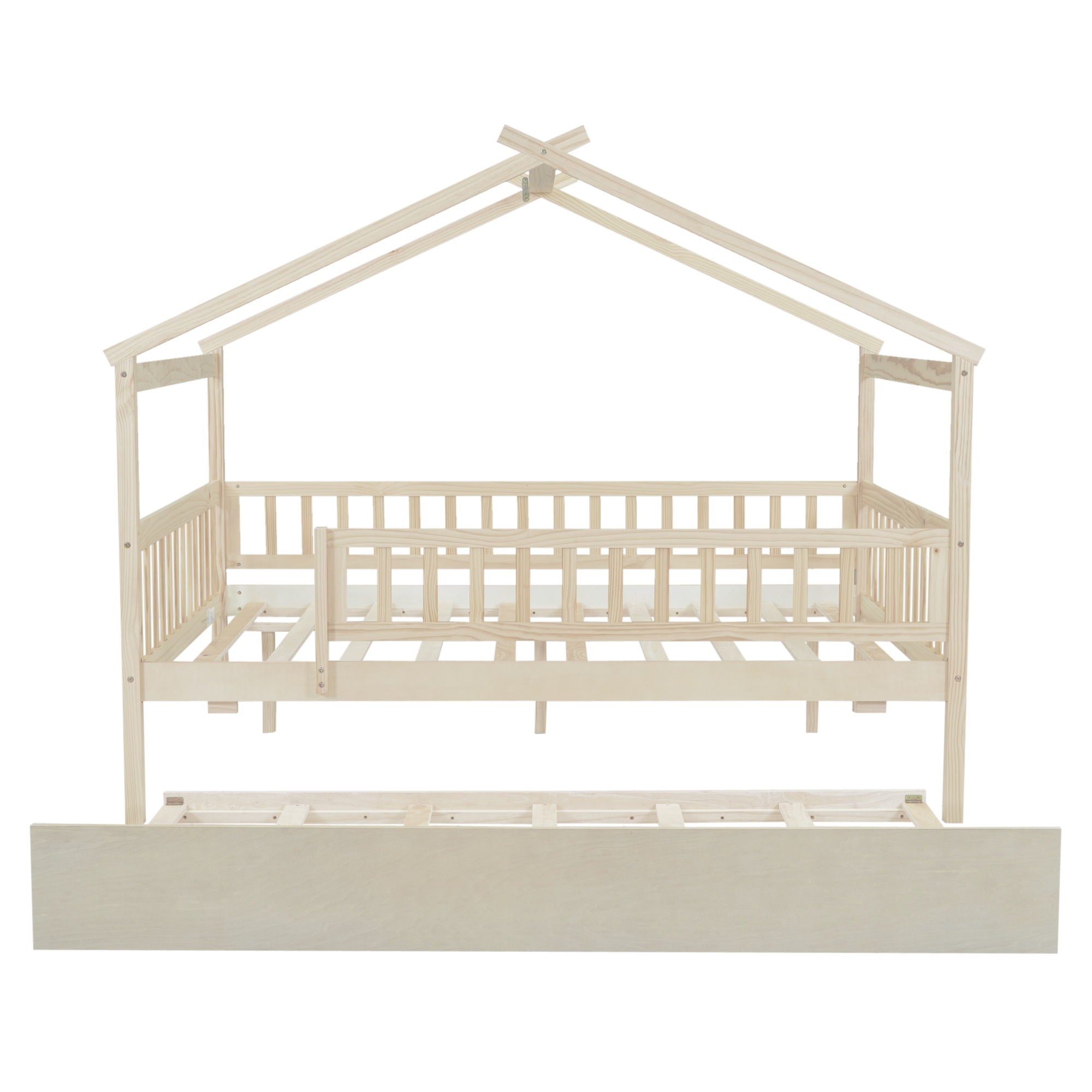 Creativity House Bed With Twin Size Trundle