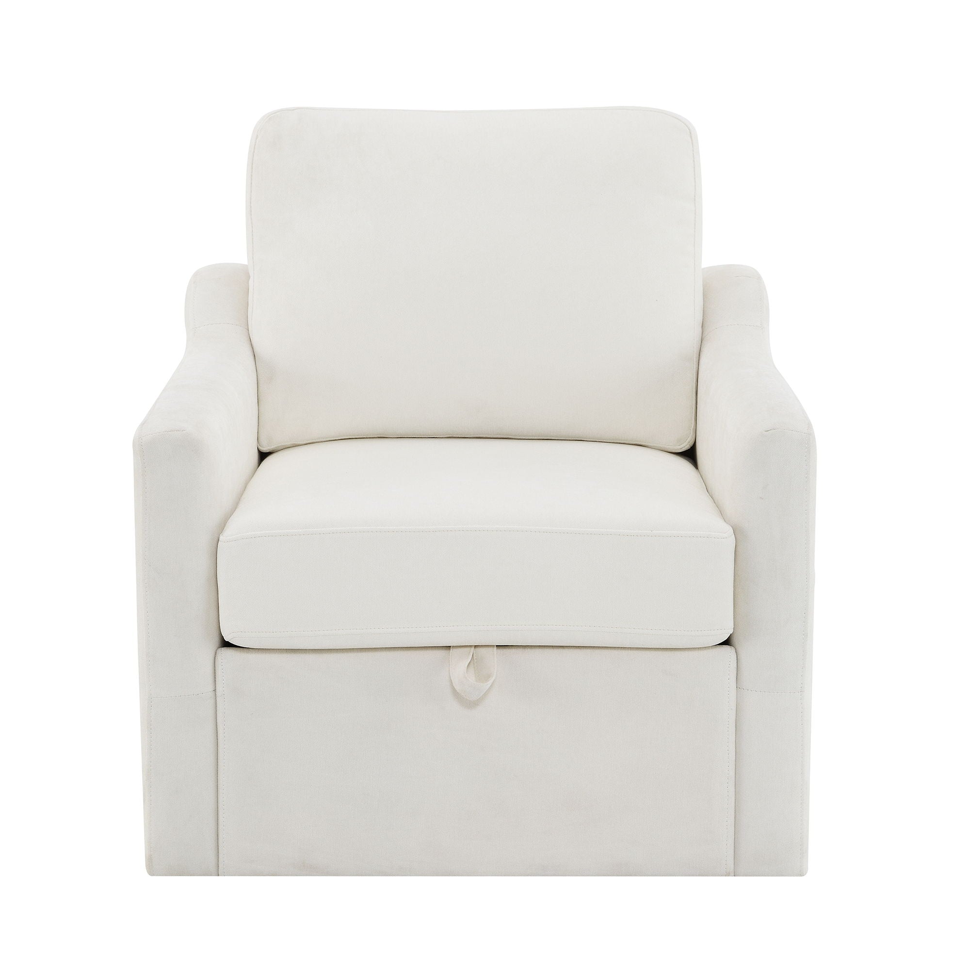 Swivel Arm Chair With USB Type-C Charging And Book Pocket