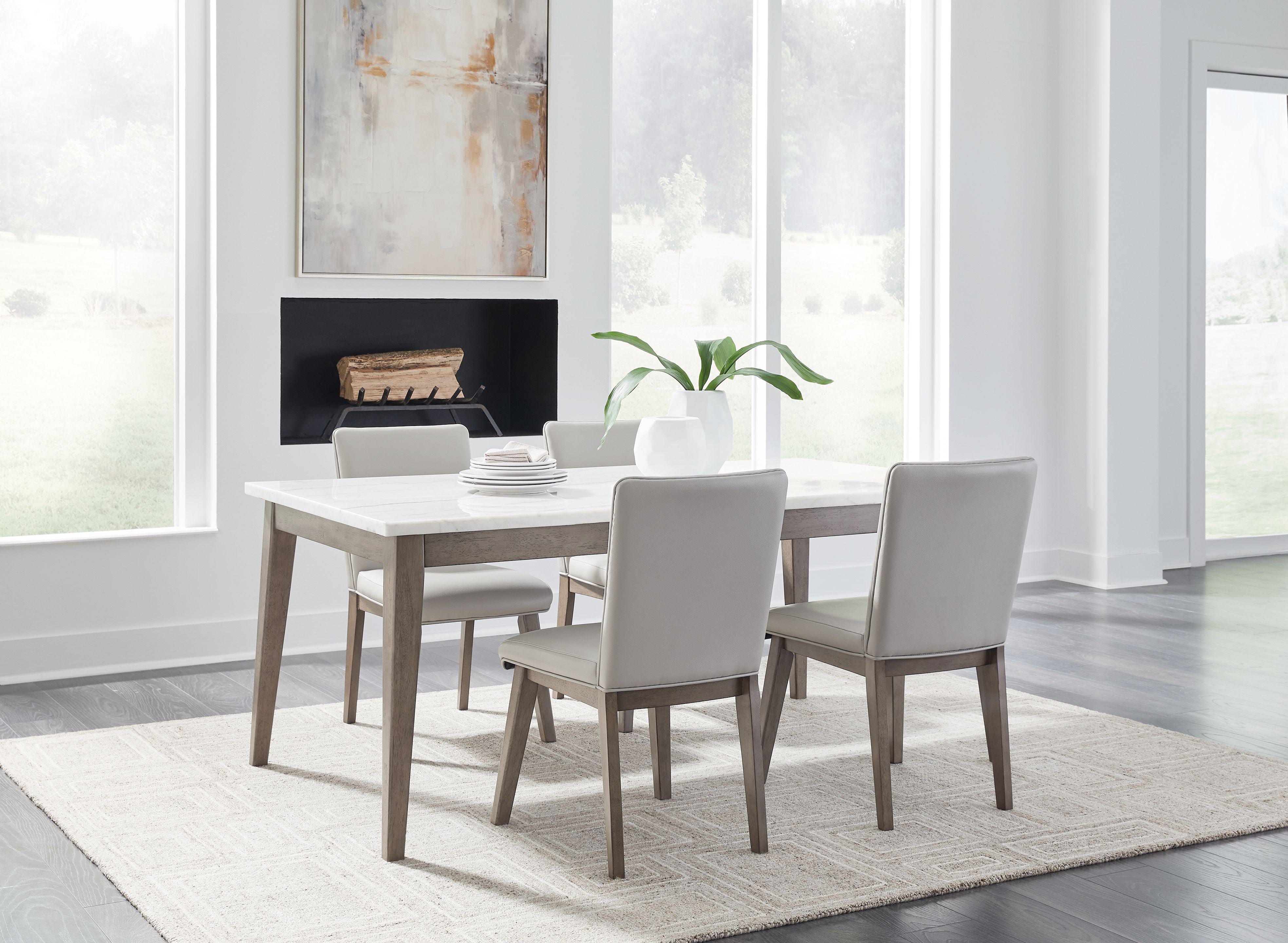 Signature Design by Ashley® Loyaska - Rectangular Dining Room Set | Meri Furniture