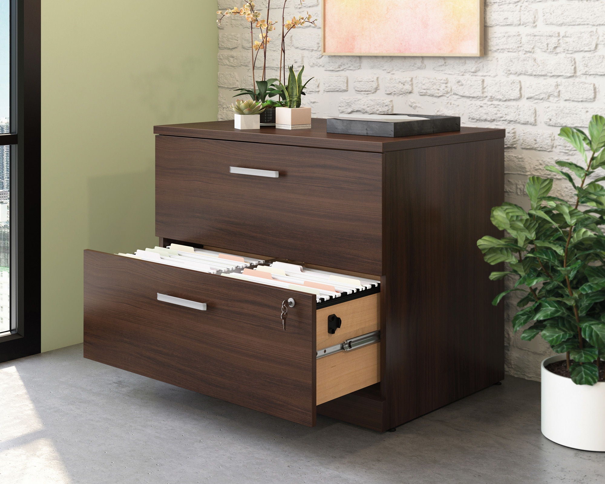 Commercial Lateral File Cabinet in Noble Elm
