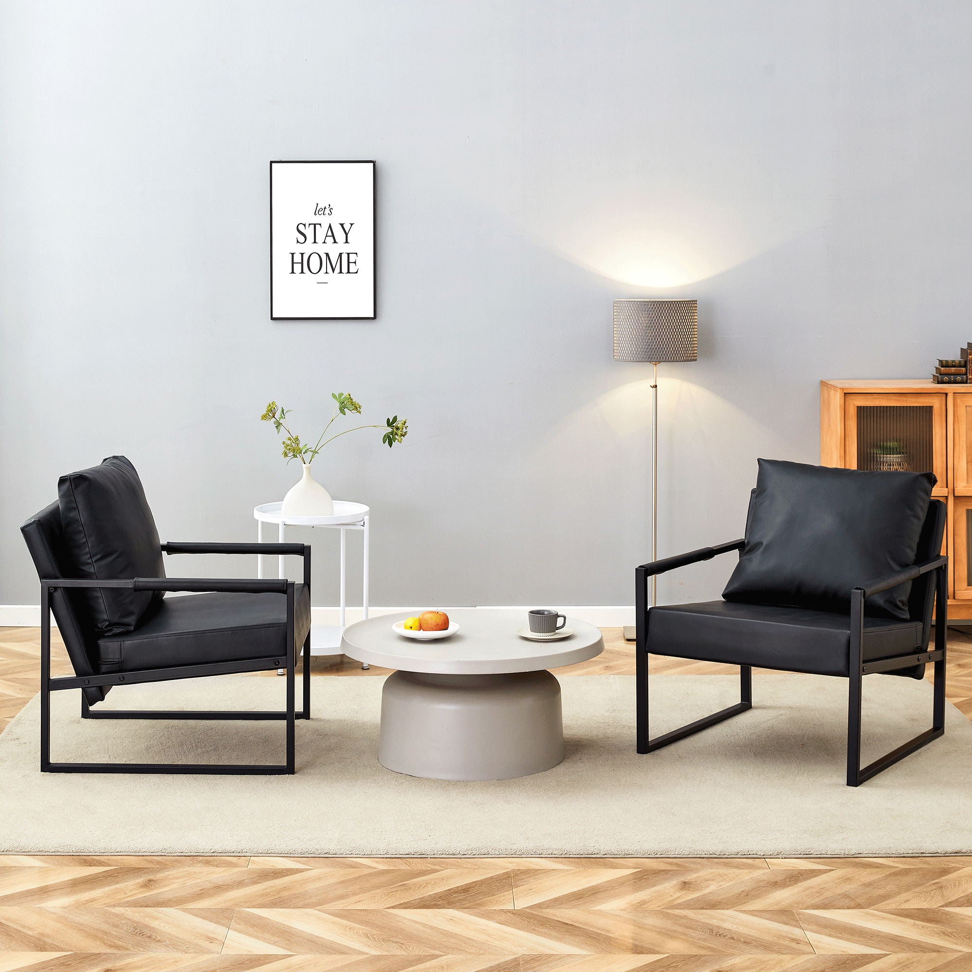 Classic Leather And Metal Frame Sofa, Ergonomically Designed, A Perfect Blend Of Modern And Industrial Styles