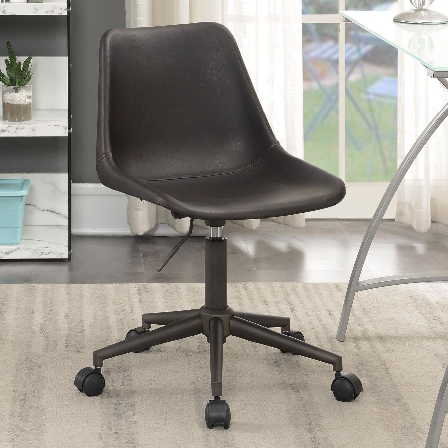 Coaster Fine Furniture Carnell - Upholstered Adjustable Home Office Desk Chair - Brown | Meri Furniture