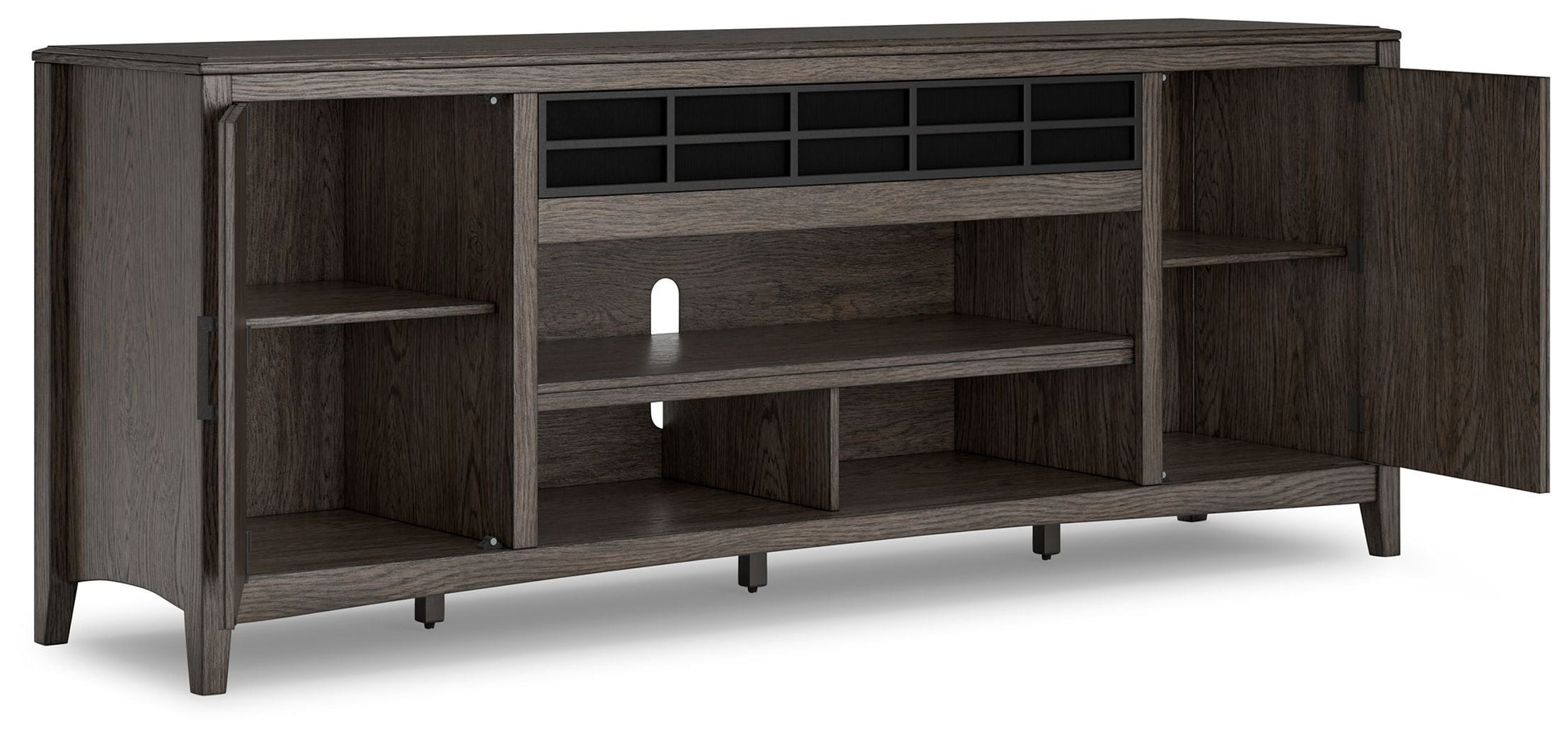 Signature Design by Ashley® Montillan - Grayish Brown - XL TV Stand With Fireplace Option | Meri Furniture