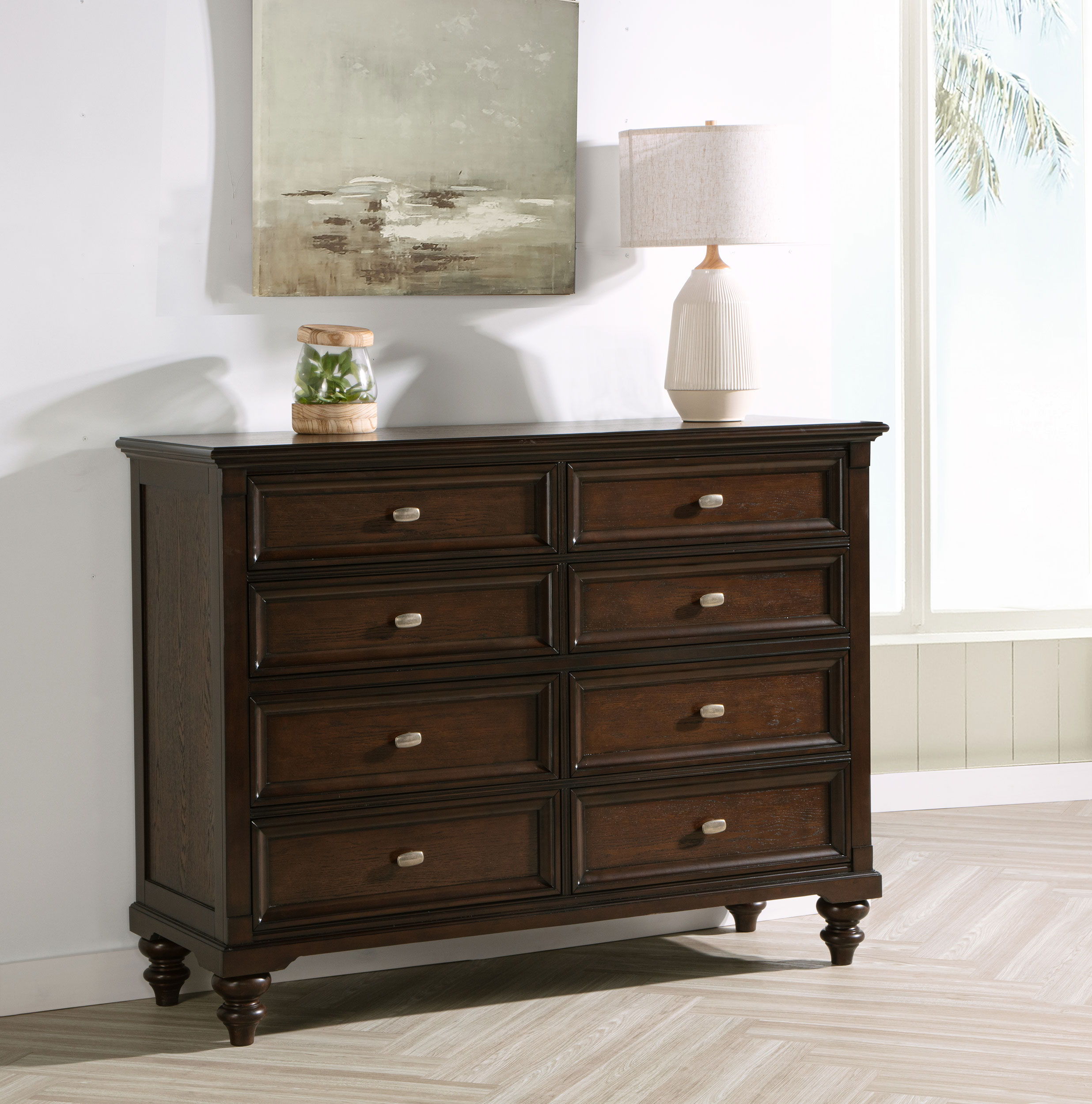 Coaster Fine Furniture Andover - 8-Drawer Dresser Cabinet - Dark Oak | Meri Furniture