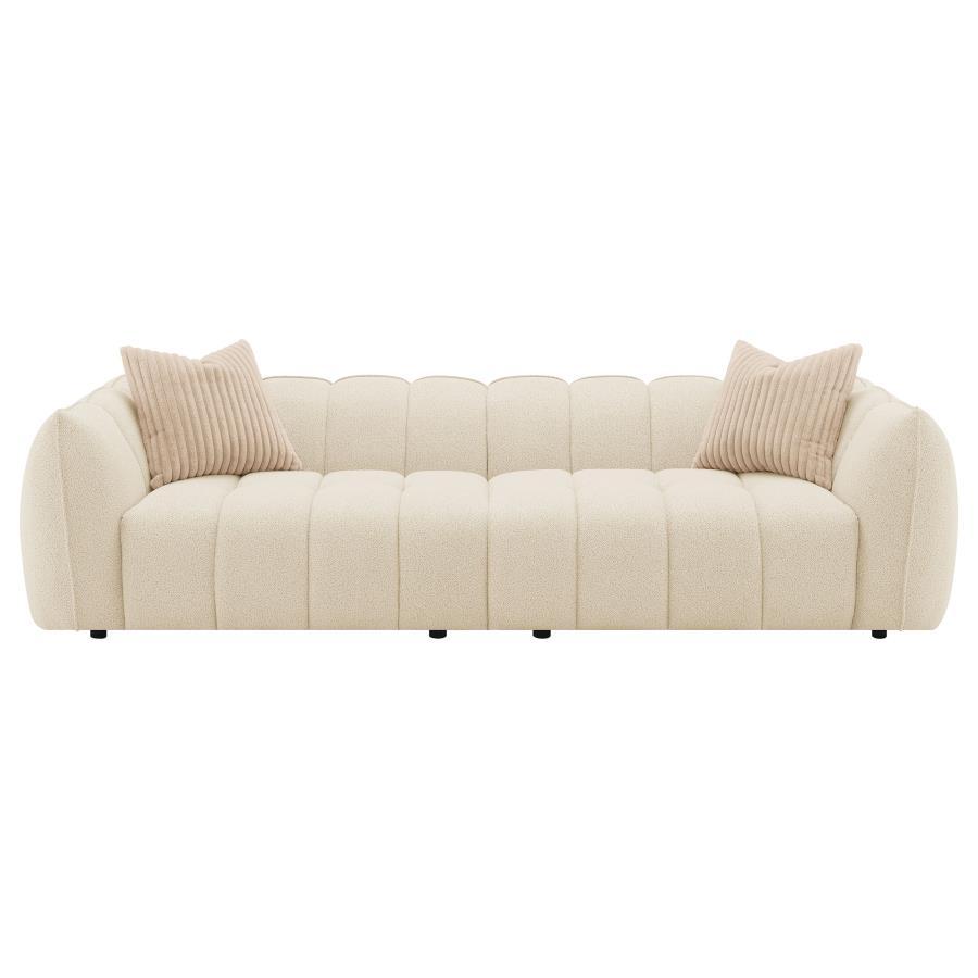 Coaster Fine Furniture Winchester - Boucle Upholstered Extra Long Sofa - Sand Pebble | Meri Furniture
