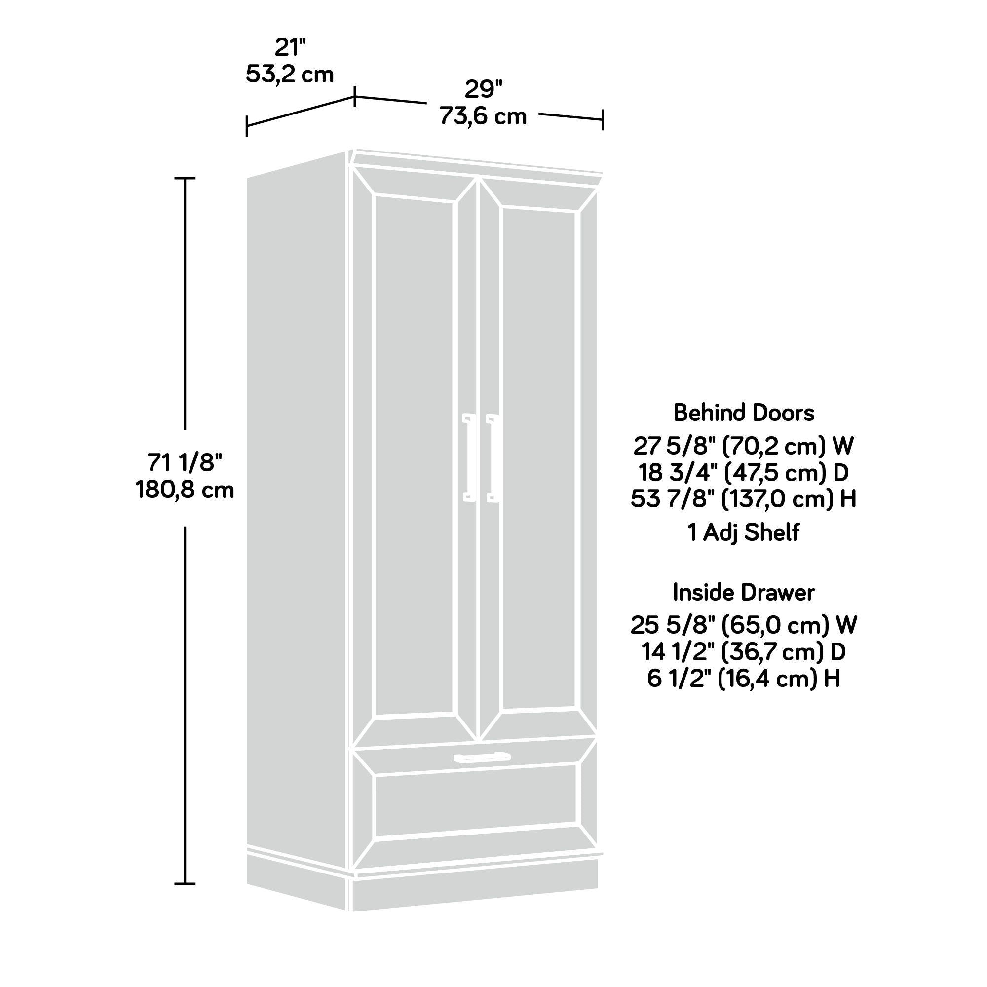 Wardrobe/Storage Cabinet Soft White