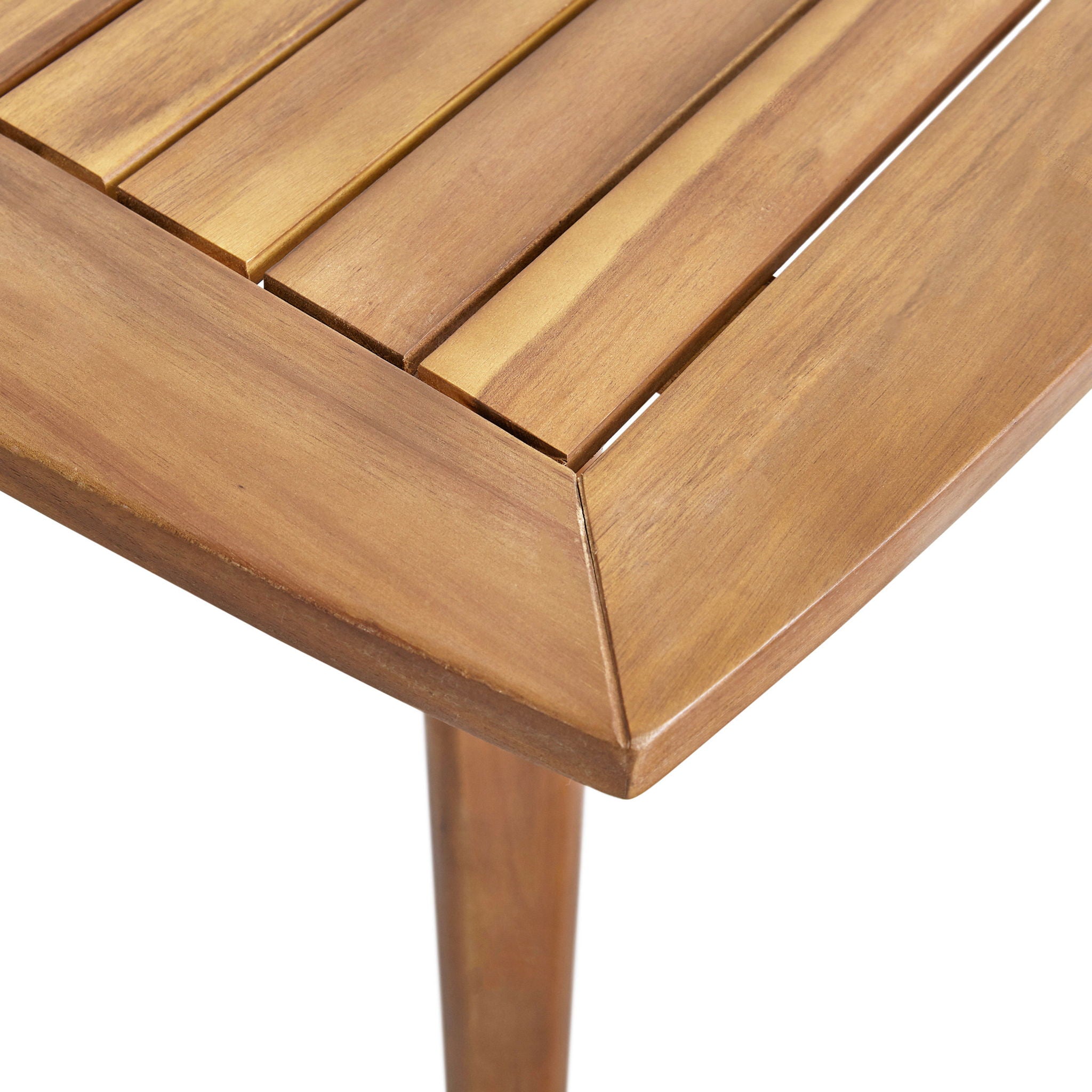 Modern Indoor Square Acacia Wood Dining Table With Toothpick Leg Design