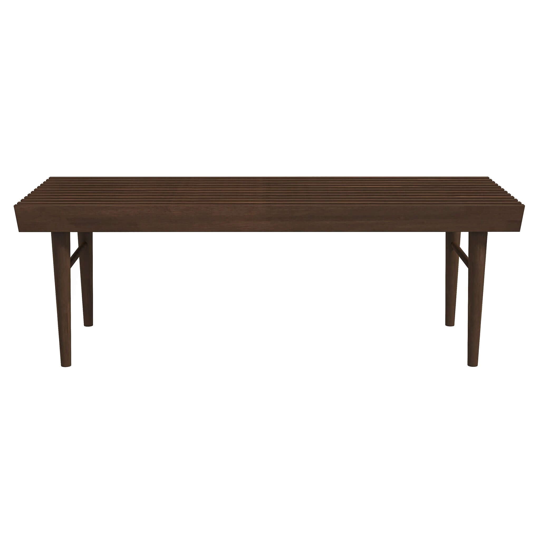 Mia - Mid-Century Modern Bench - Dark Brown