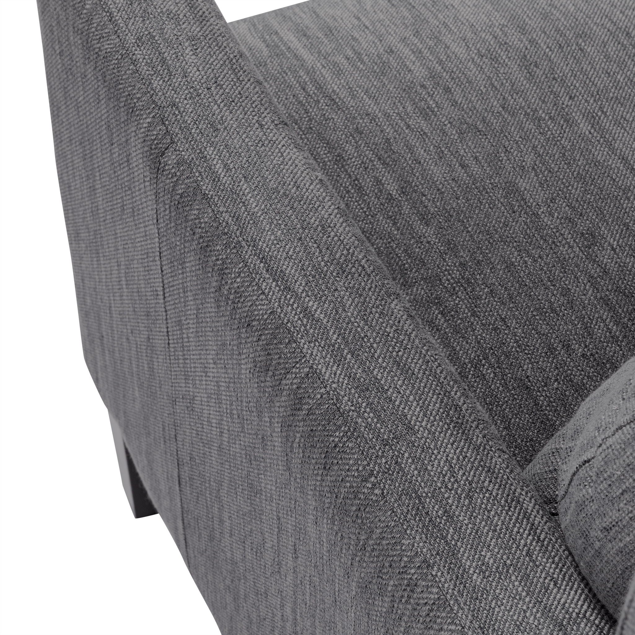 Contemporary Club Chair With Upholstered Fabric And Rubberwood Legs