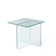 Modern Transparent Tempered Glass Sidetable