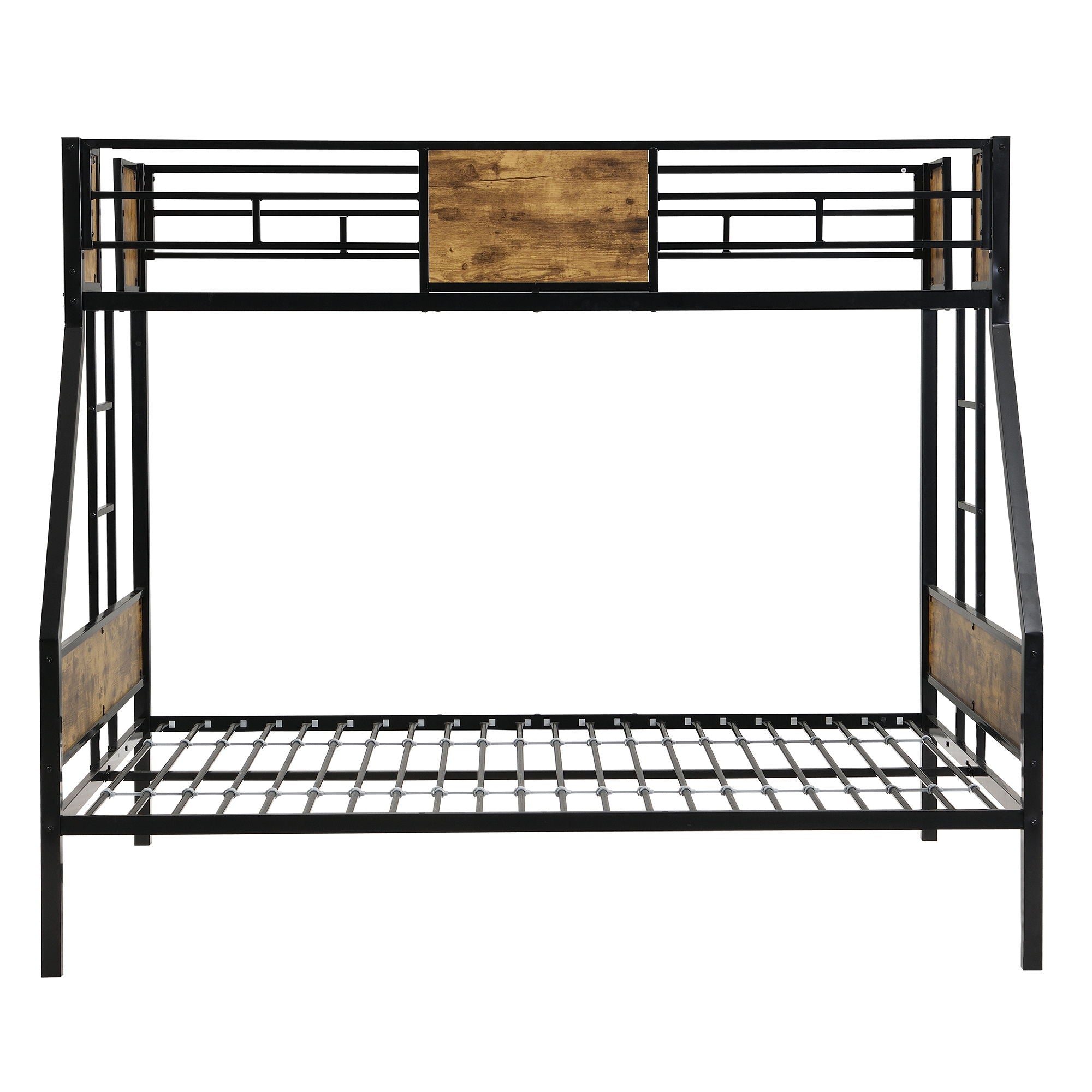 Modern Metal Bunk Bed With Dual Side Ladder And Metal Desig