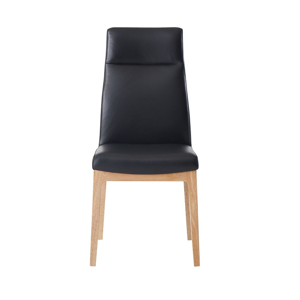 ACME Raquan - Side Chair (Set of 2) - Black & Walnut | Meri Furniture