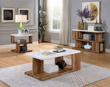 Furniture of America Majken - End Table - White / Natural Tone | Meri Furniture