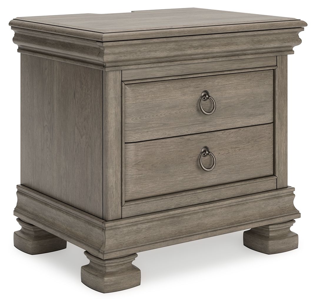 Signature Design by Ashley® Lexorne - Gray - Three Drawer Night Stand | Meri Furniture
