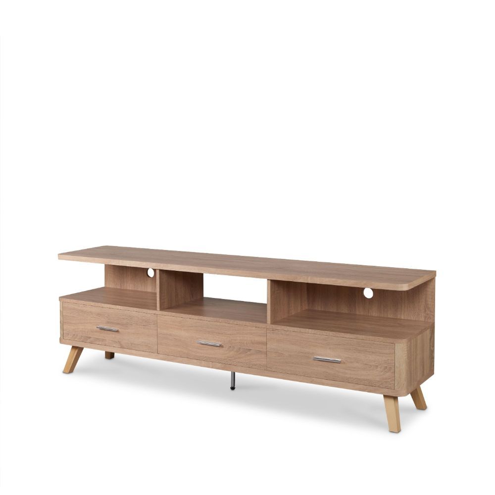 ACME Lakin - TV Stand - Rustic Natural | Meri Furniture