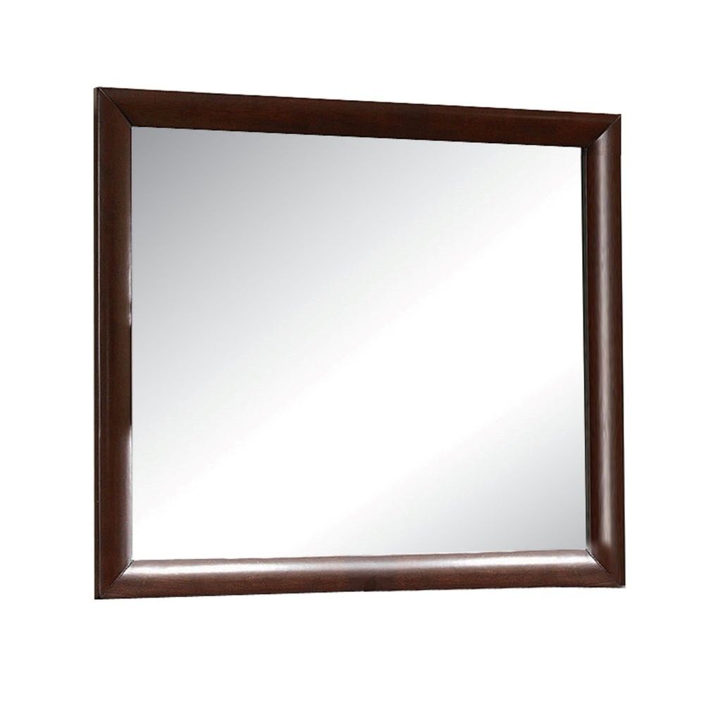 ACME The Ireland contemporary mirror is the perfect accent for your master bedroom. The Ireland collection features contemporary feel and the mirror helps to make small areas appear larger and more brightly lit. | Meri Furniture