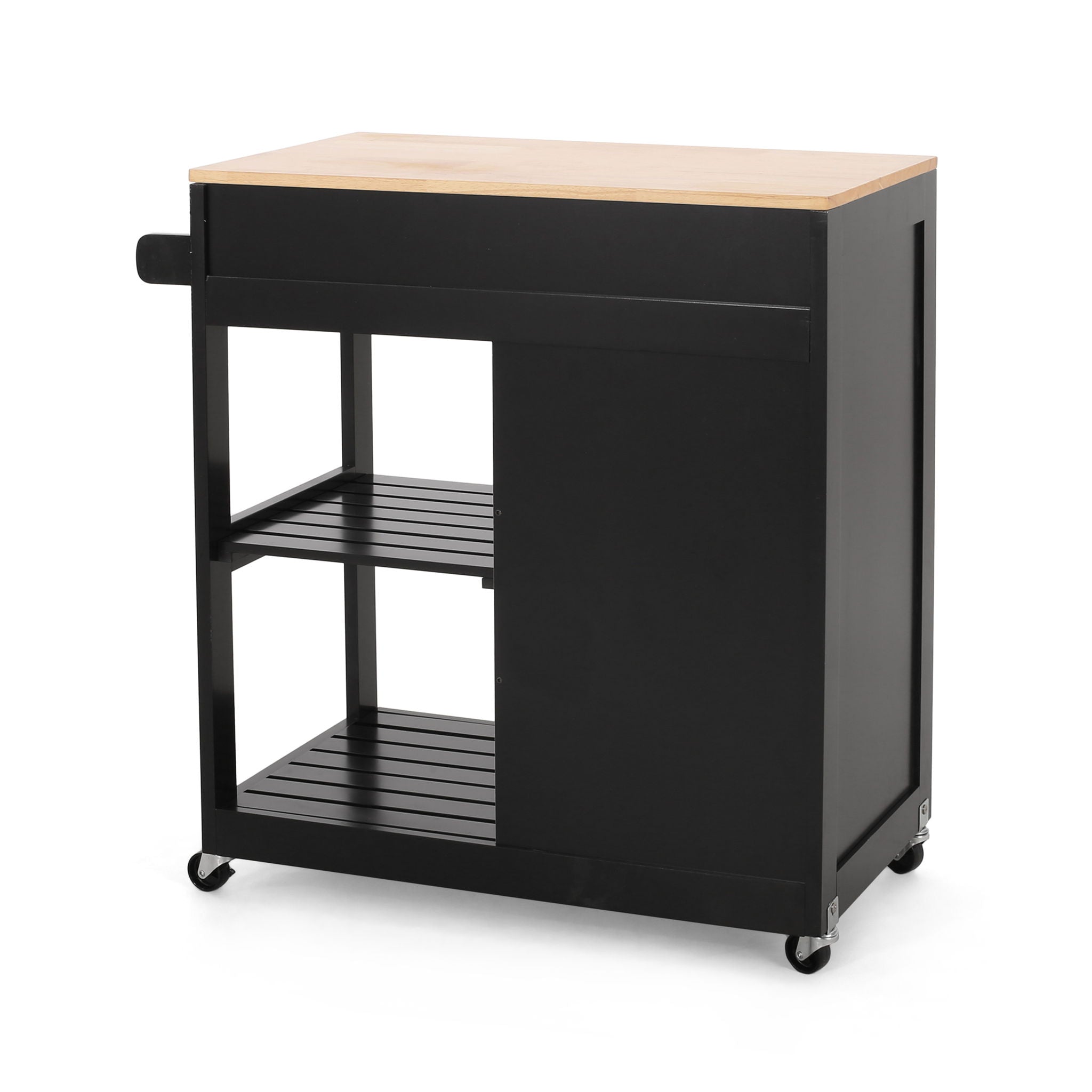 Lanier - Kitchen Cart With Wheels - Black