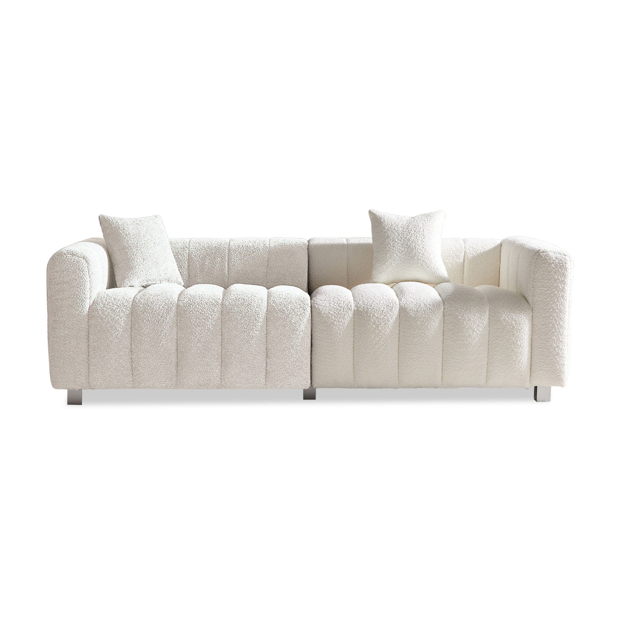 Modern 3 Seater Sofa With 2 Pillows