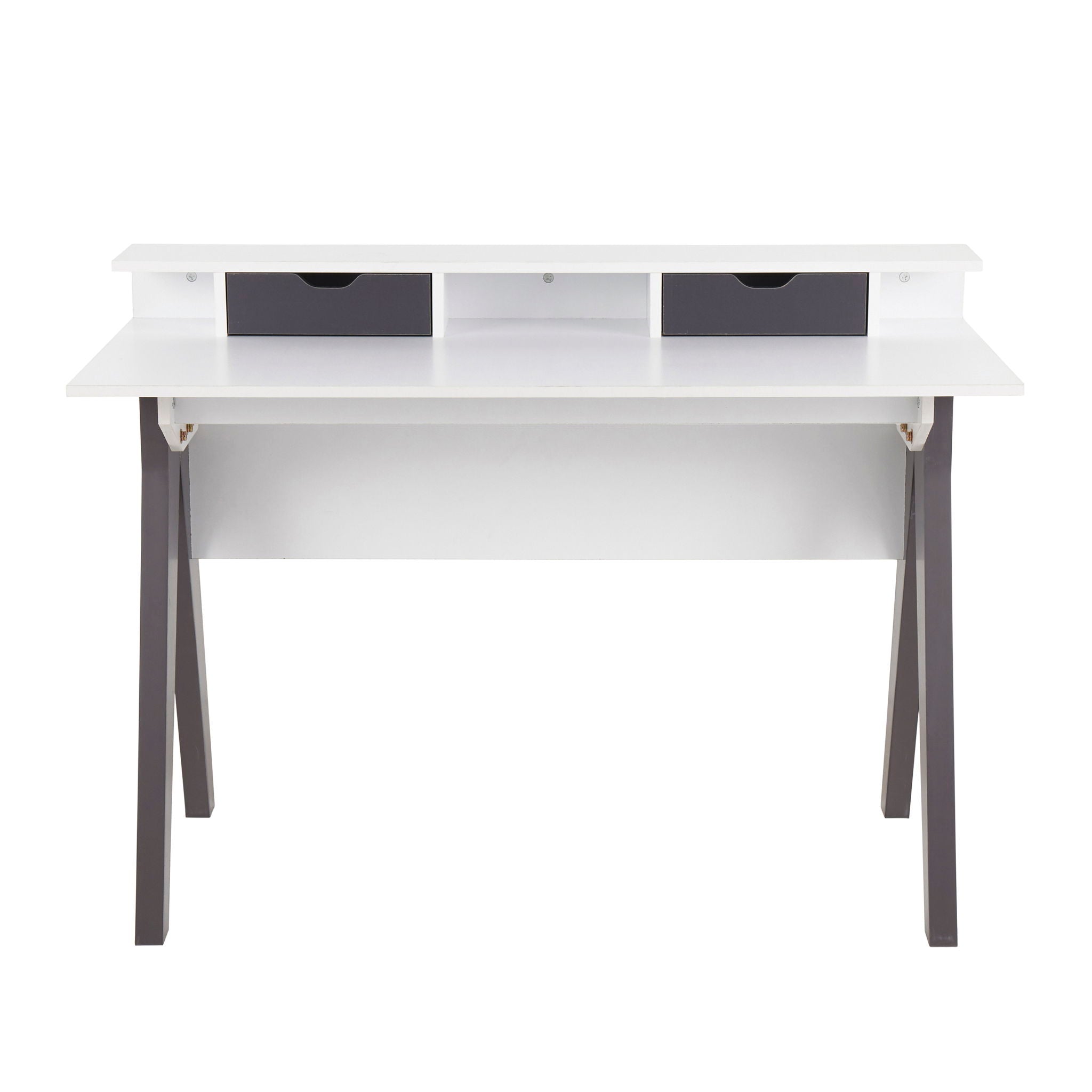 Wishbone - Contemporary Desk - Gray / White