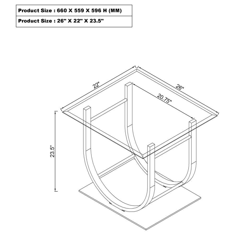 Danville - Glass Top Coffee Table Set