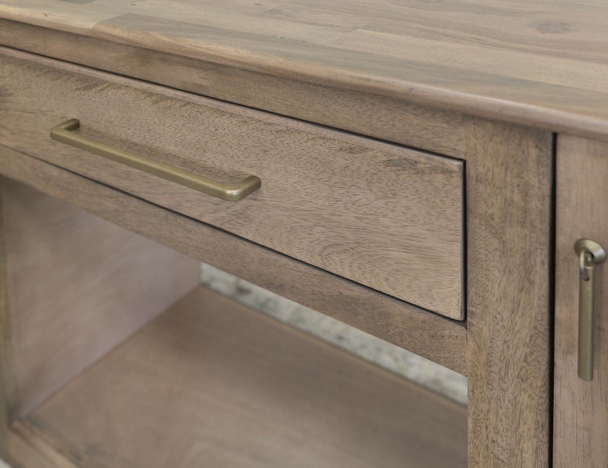 Mezquite - 1 Drawer 2 Doors Fireplace TV Stand - Mezquite Brown