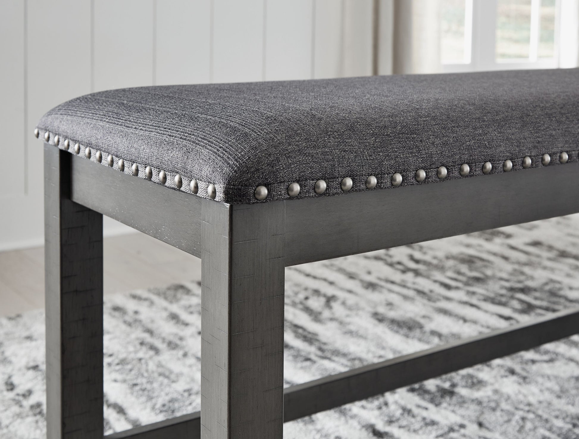 Signature Design by Ashley® Myshanna - Gray - Double Uph Bench | Meri Furniture