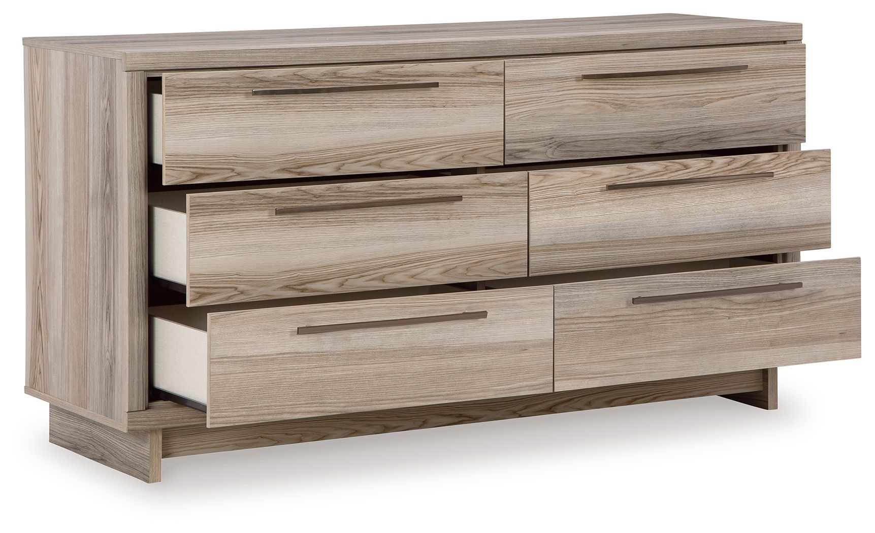Signature Design by Ashley® Hasbrick - Tan - Six Drawer Dresser | Meri Furniture