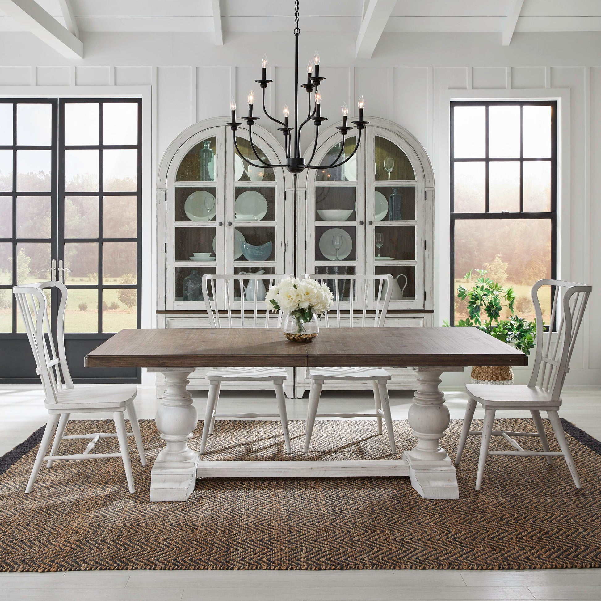 Liberty Furniture River Place - Trestle Table Set | Meri Furniture