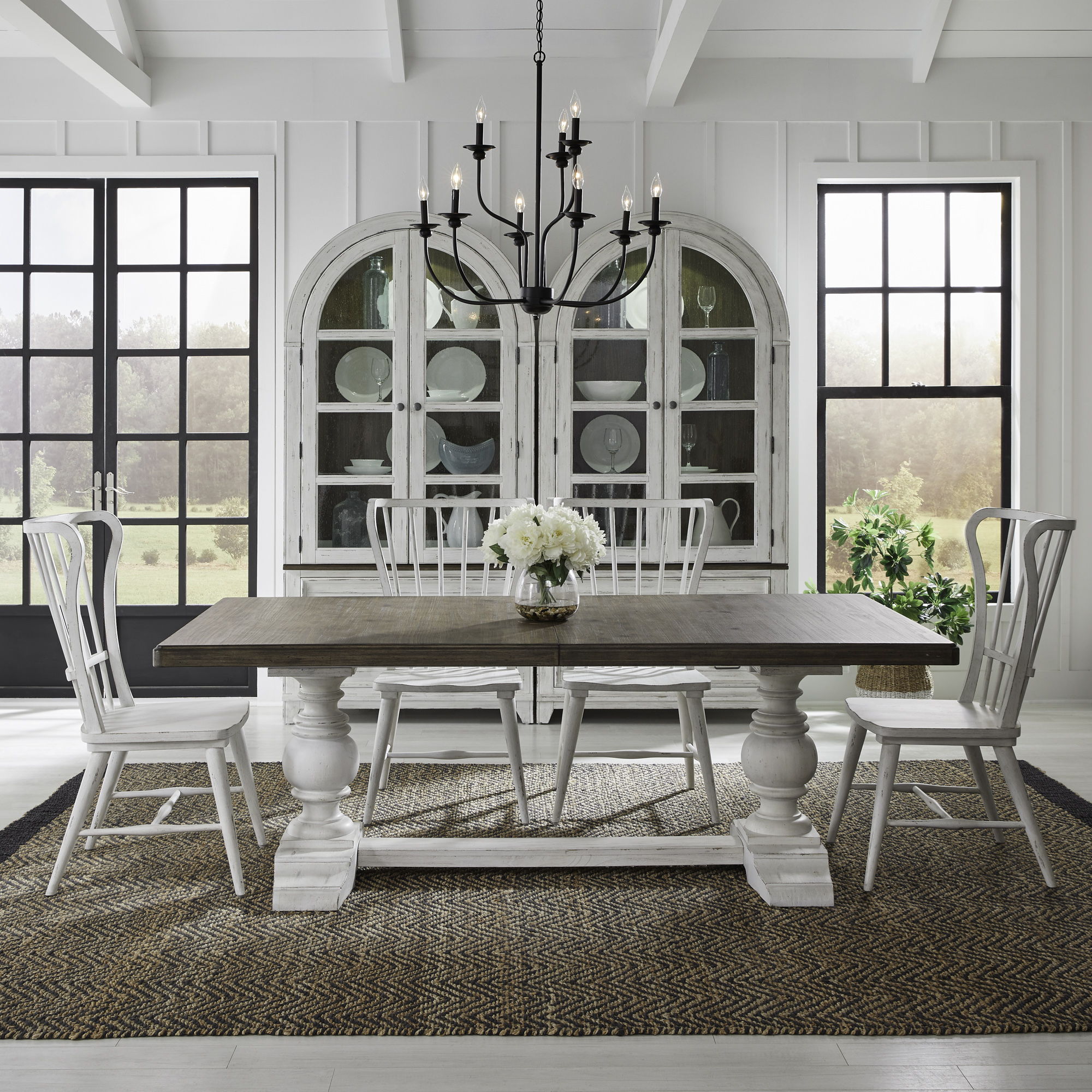 Liberty Furniture River Place - Trestle Table Set | Meri Furniture