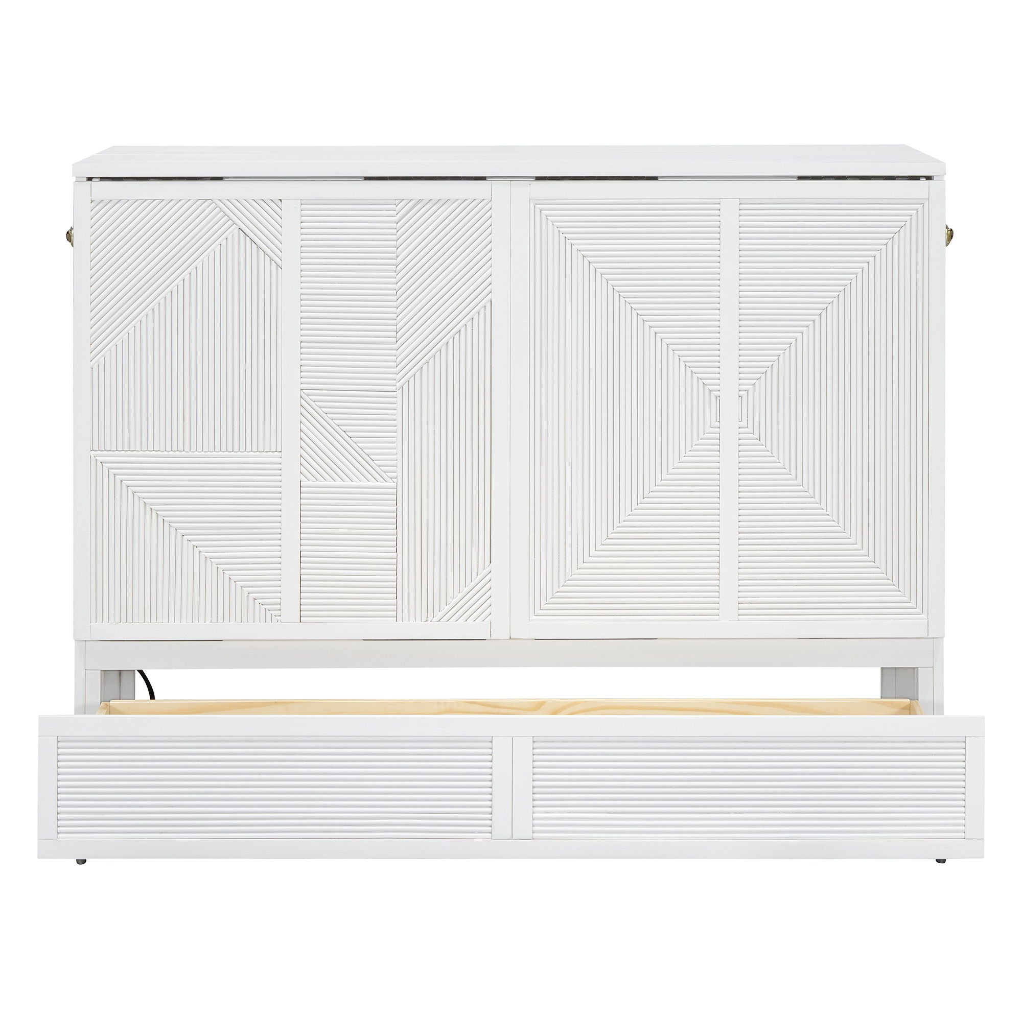 Murphy Bed With Large Drawer, USB Ports And Outlets