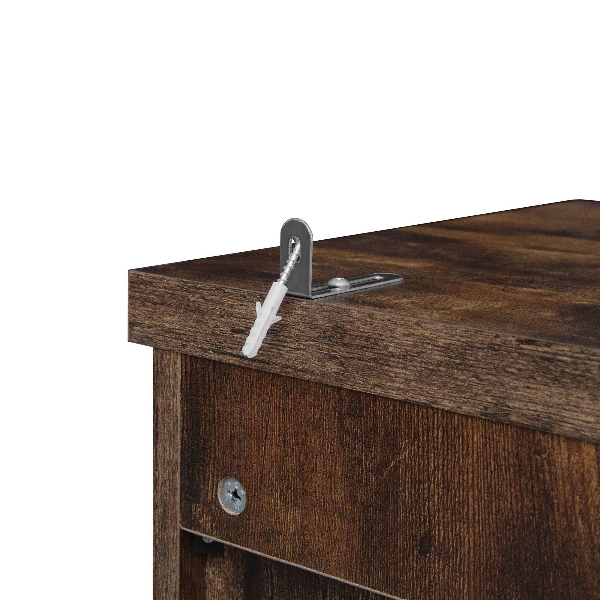 4 Door Storage Cabinet With 1 Drawer, With 4 Adjustable Inner Shelves