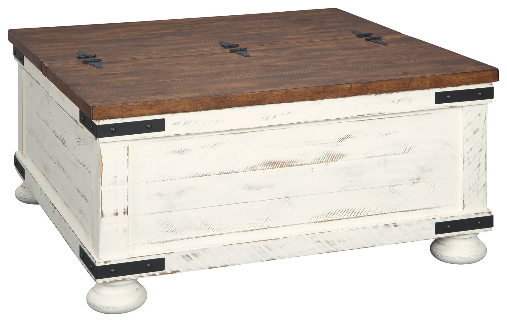 Ashley Furniture Wystfield - White / Brown - Cocktail Table With Storage | Meri Furniture