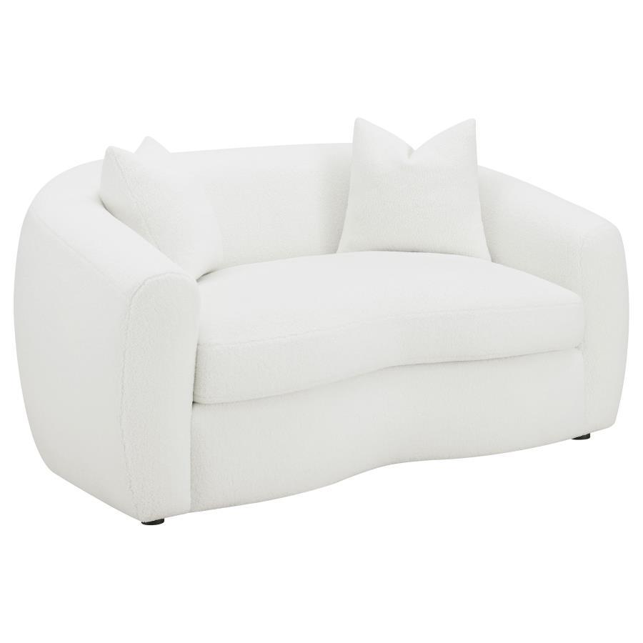 Coaster Fine Furniture Isabella - Faux Sheepskin Upholstered Sofa Set | Meri Furniture