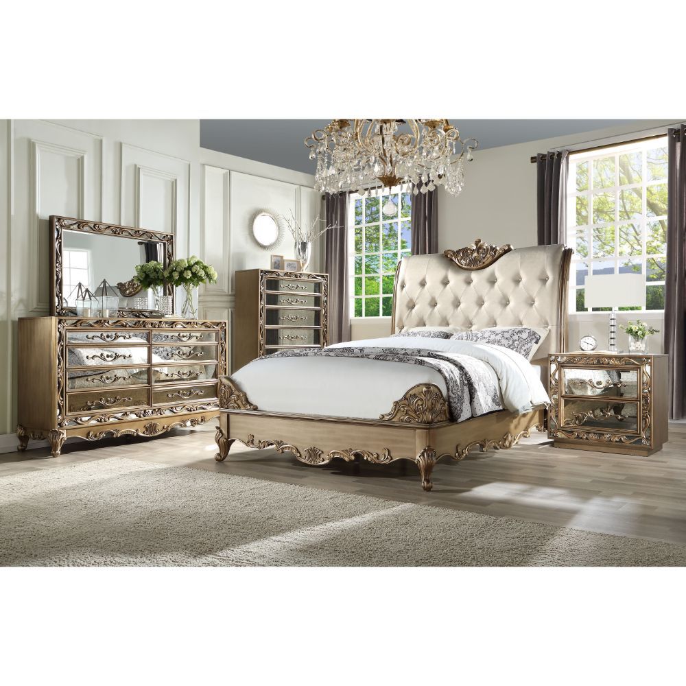 ACME Orianne - Dresser - Antique Gold | Meri Furniture