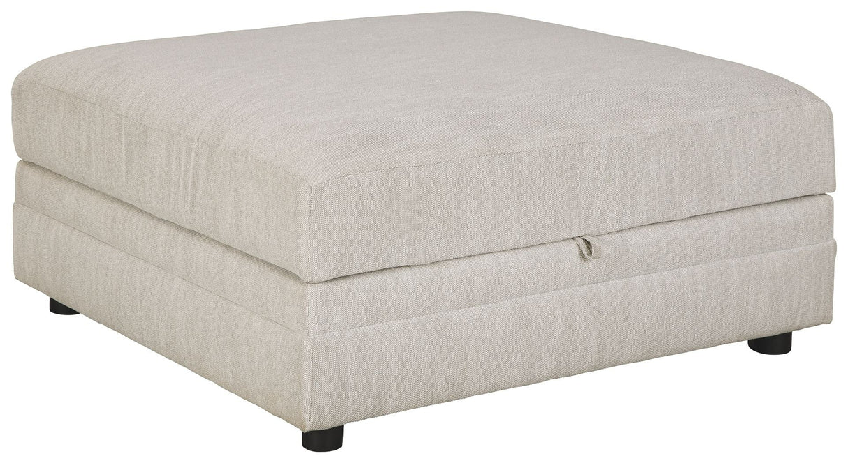Ashley Furniture Neira - Fog - Ottoman With Storage | Meri Furniture