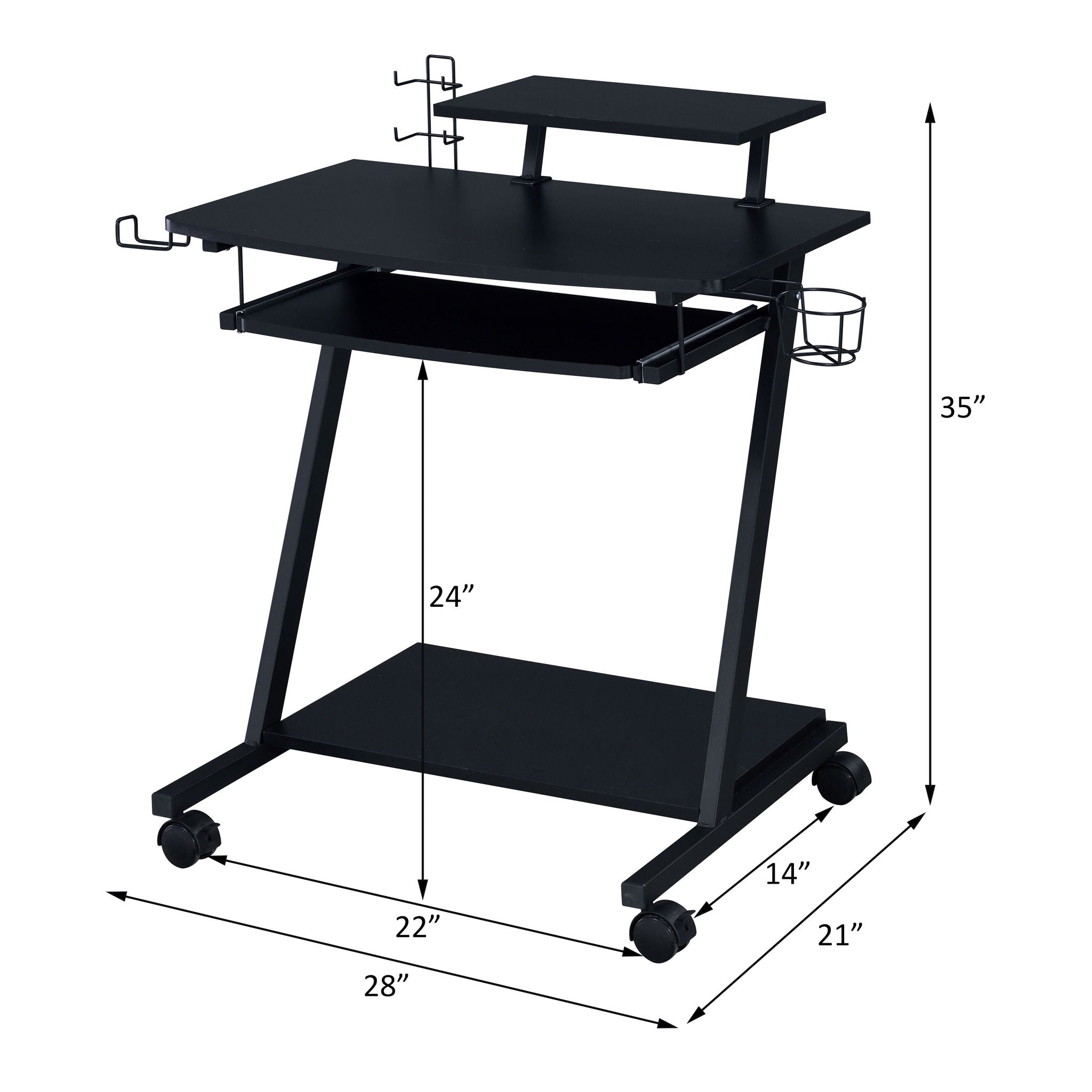 Ordrees - Gaming Desk - Black