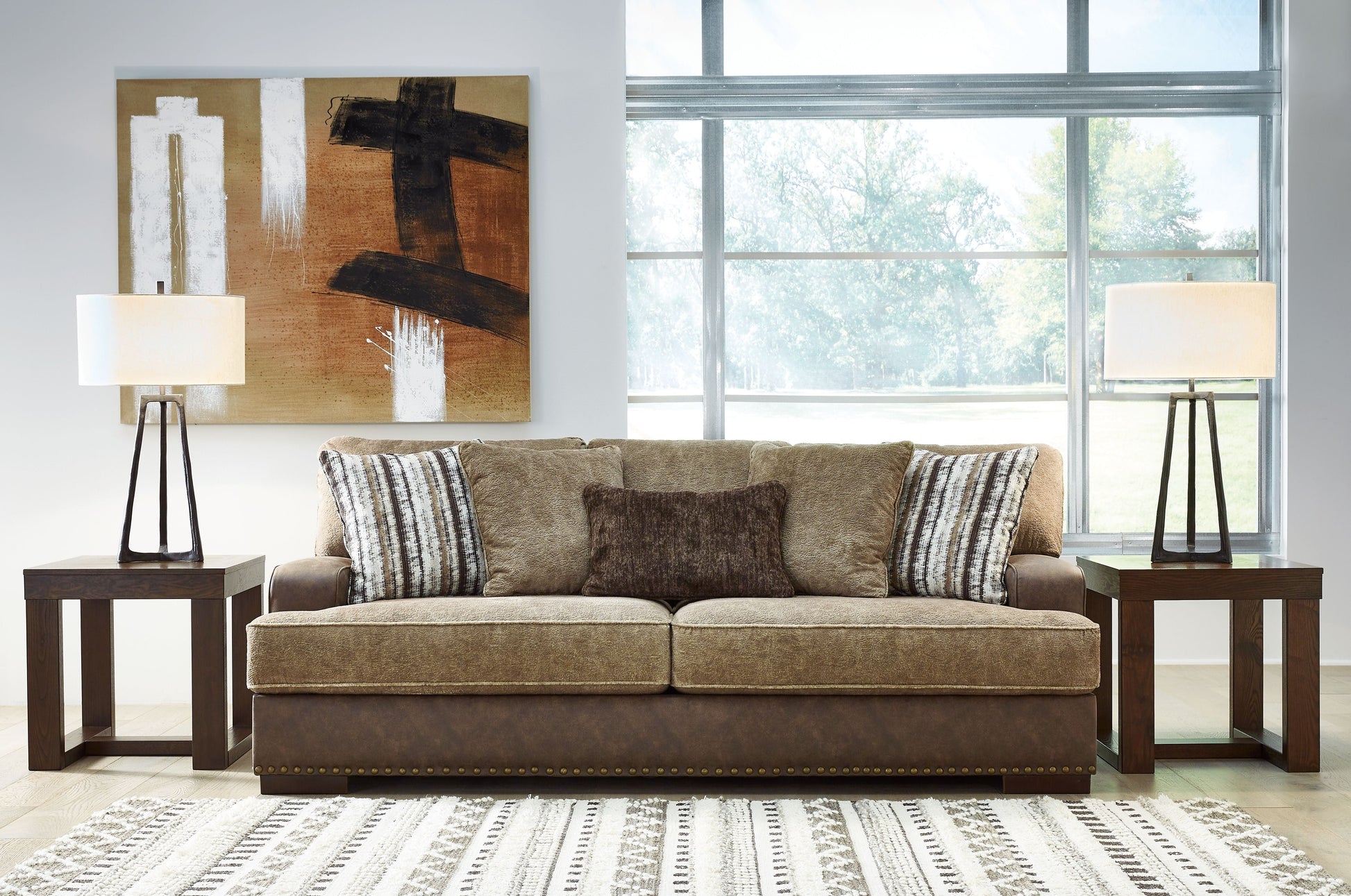 Signature Design by Ashley® Alesbury - Chocolate - Sofa | Meri Furniture