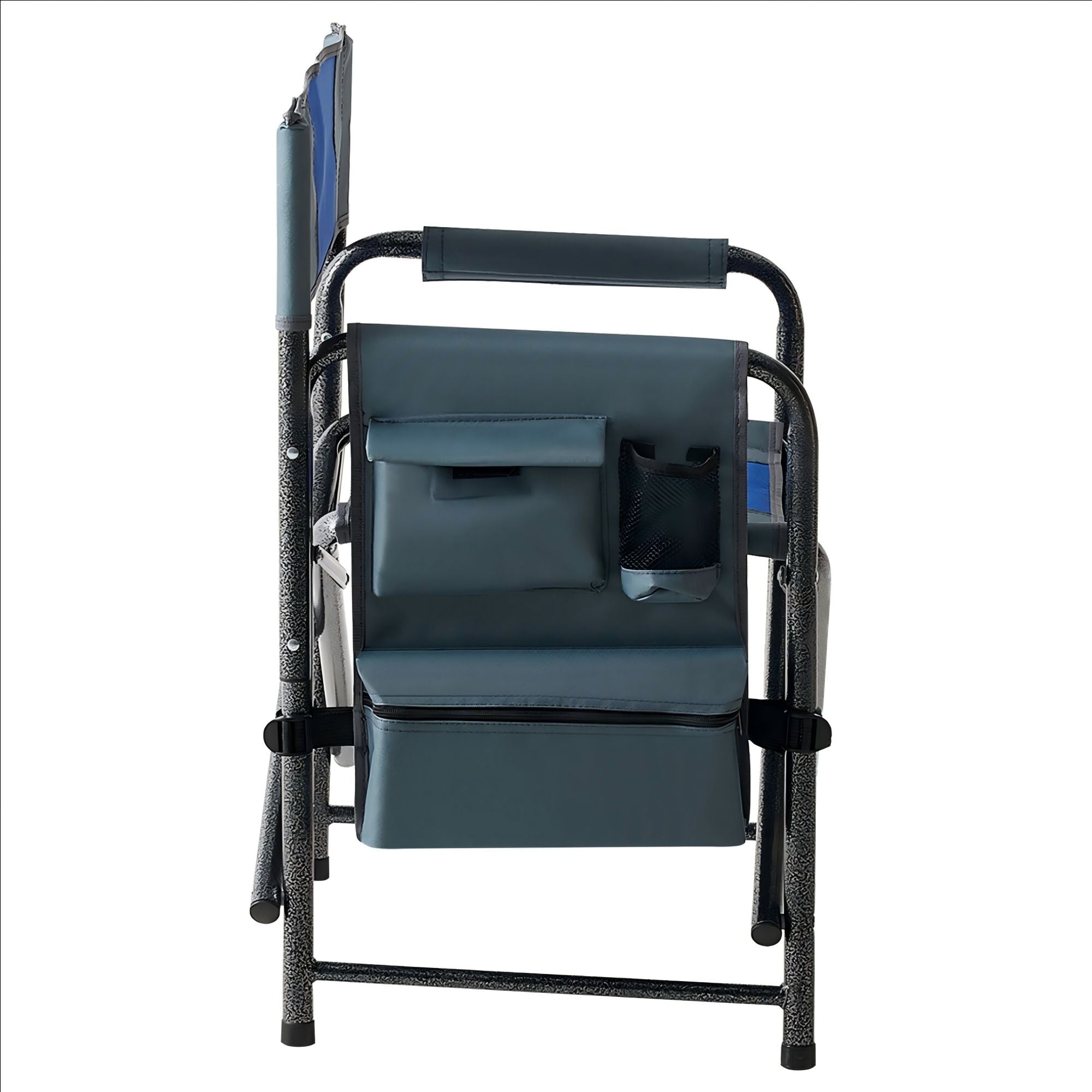 Padded Folding Outdoor Chair With Storage Pockets, Lightweight Oversized Directors Chair For Indoor, Outdoor Camping, Picnics And Fishing