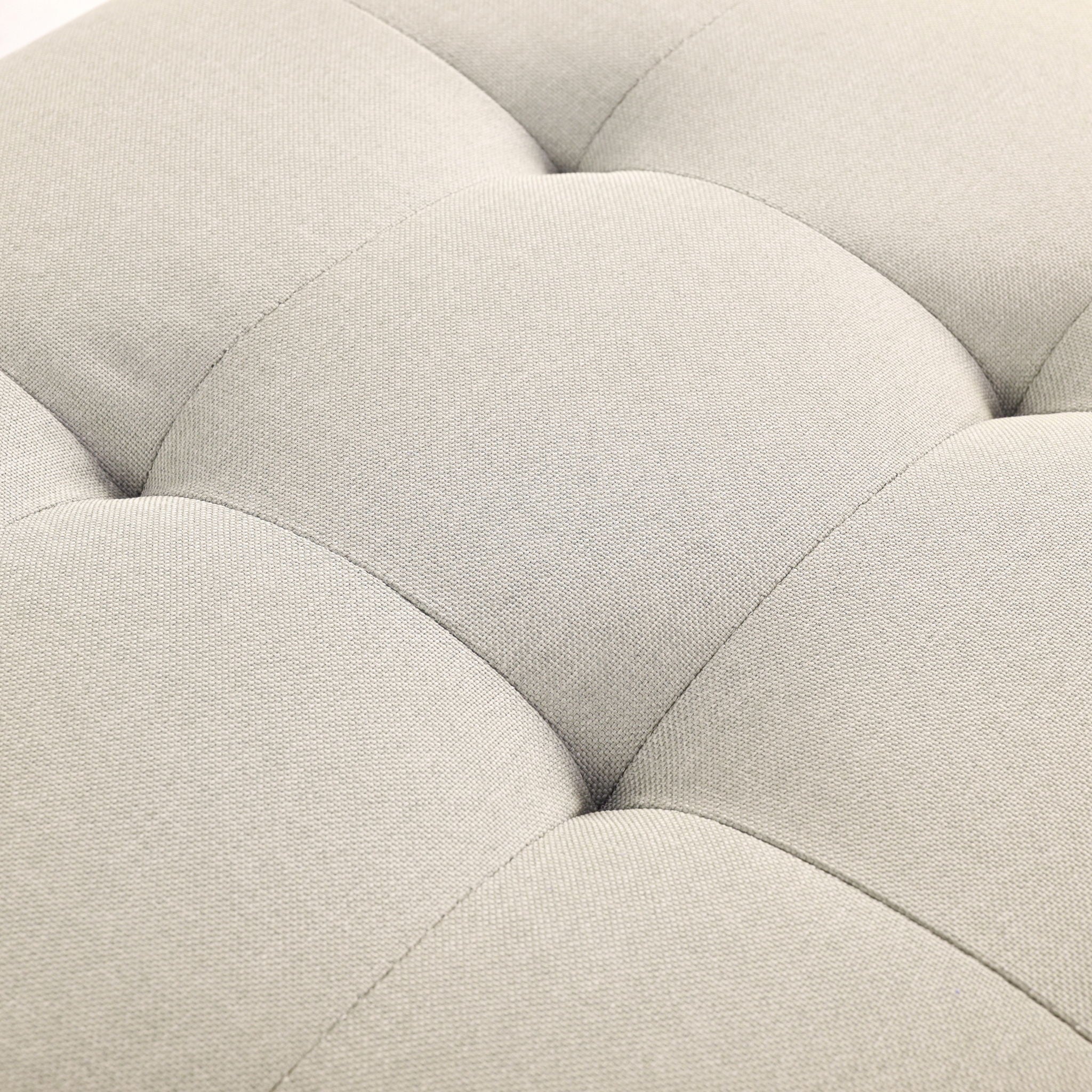 Upholstered Ottoman With Storage And Rivet Trim