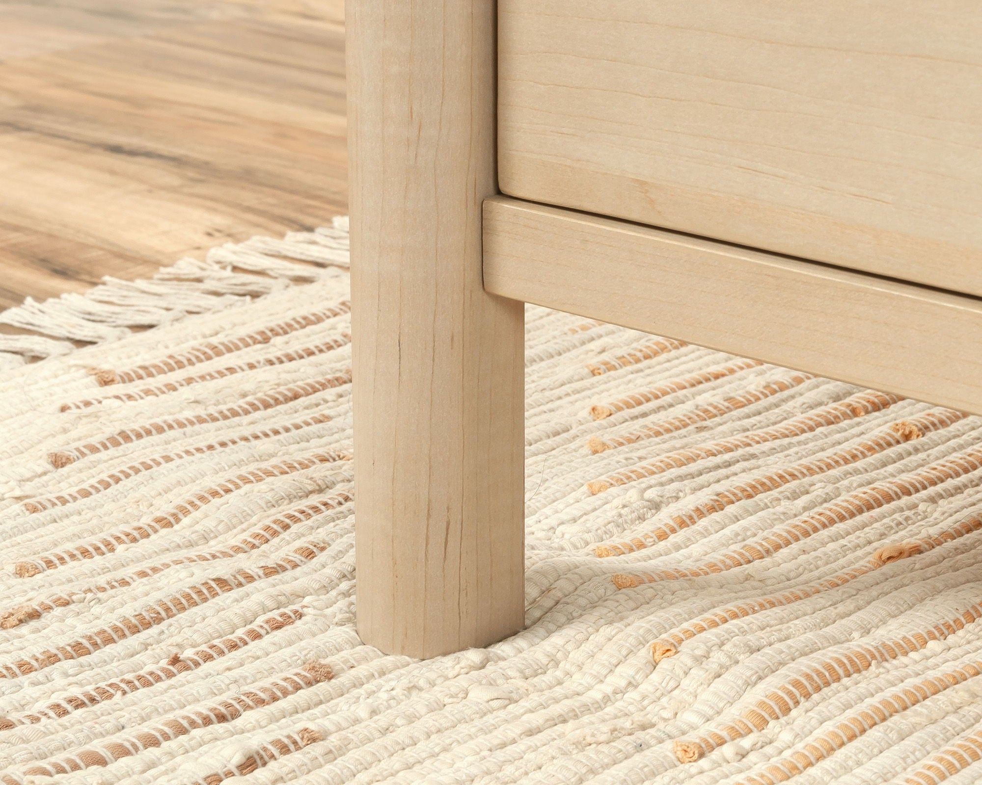 Executive Desk with Storage in Natural Maple