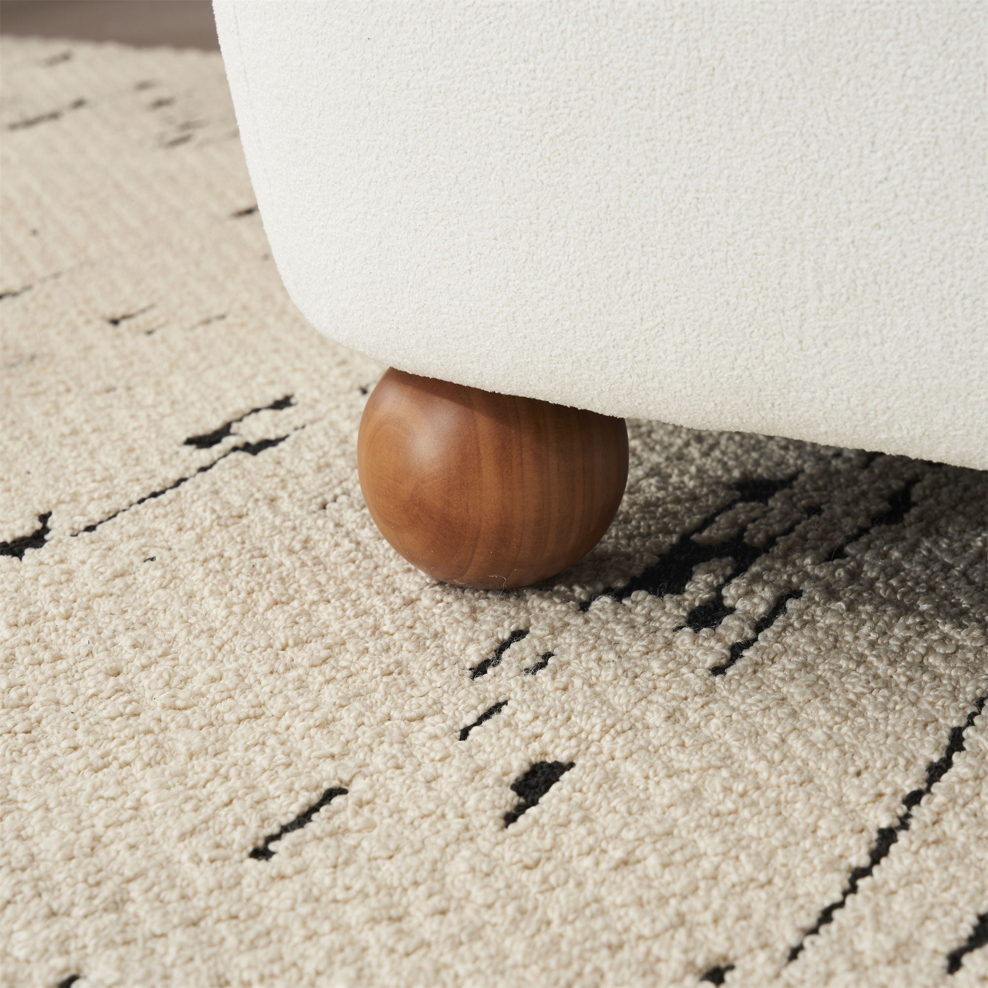 Modern Low Back Accent Upholstered Armless Living Room Chairs, Round Feet