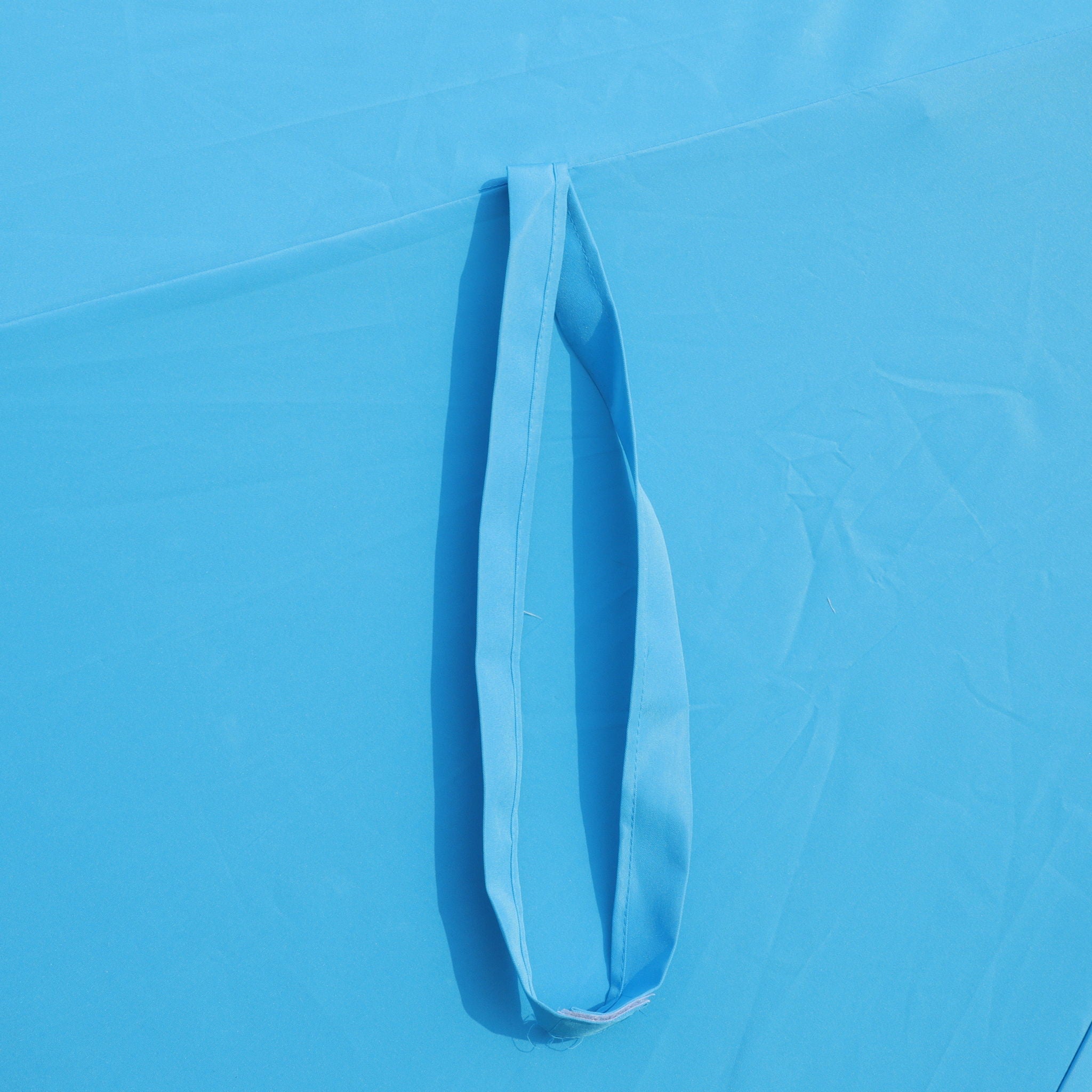 Double- Sided Outdoor Market Umbrella With Lights And Base