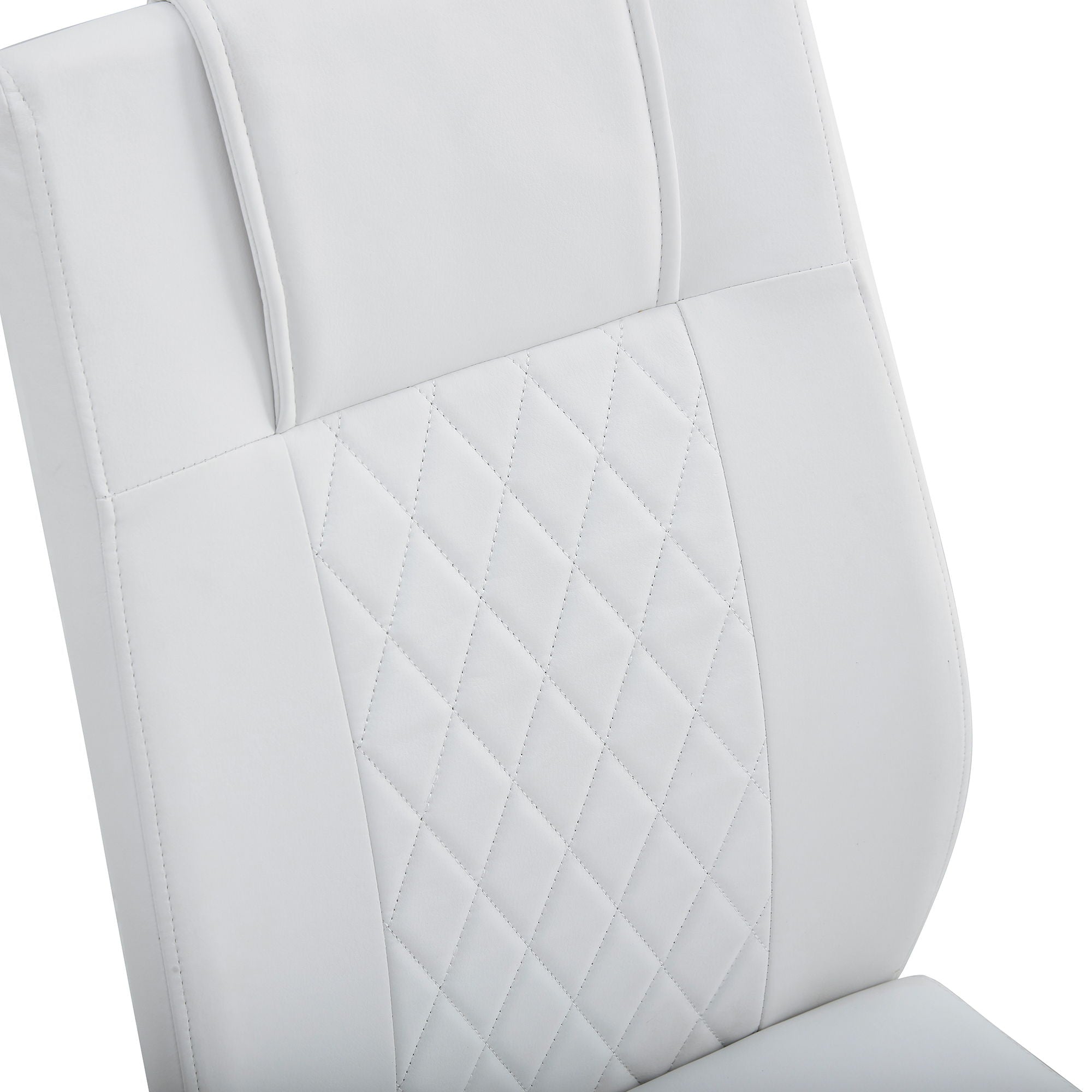 Modern Dining Chairs With Padded Seat, Metal Legs