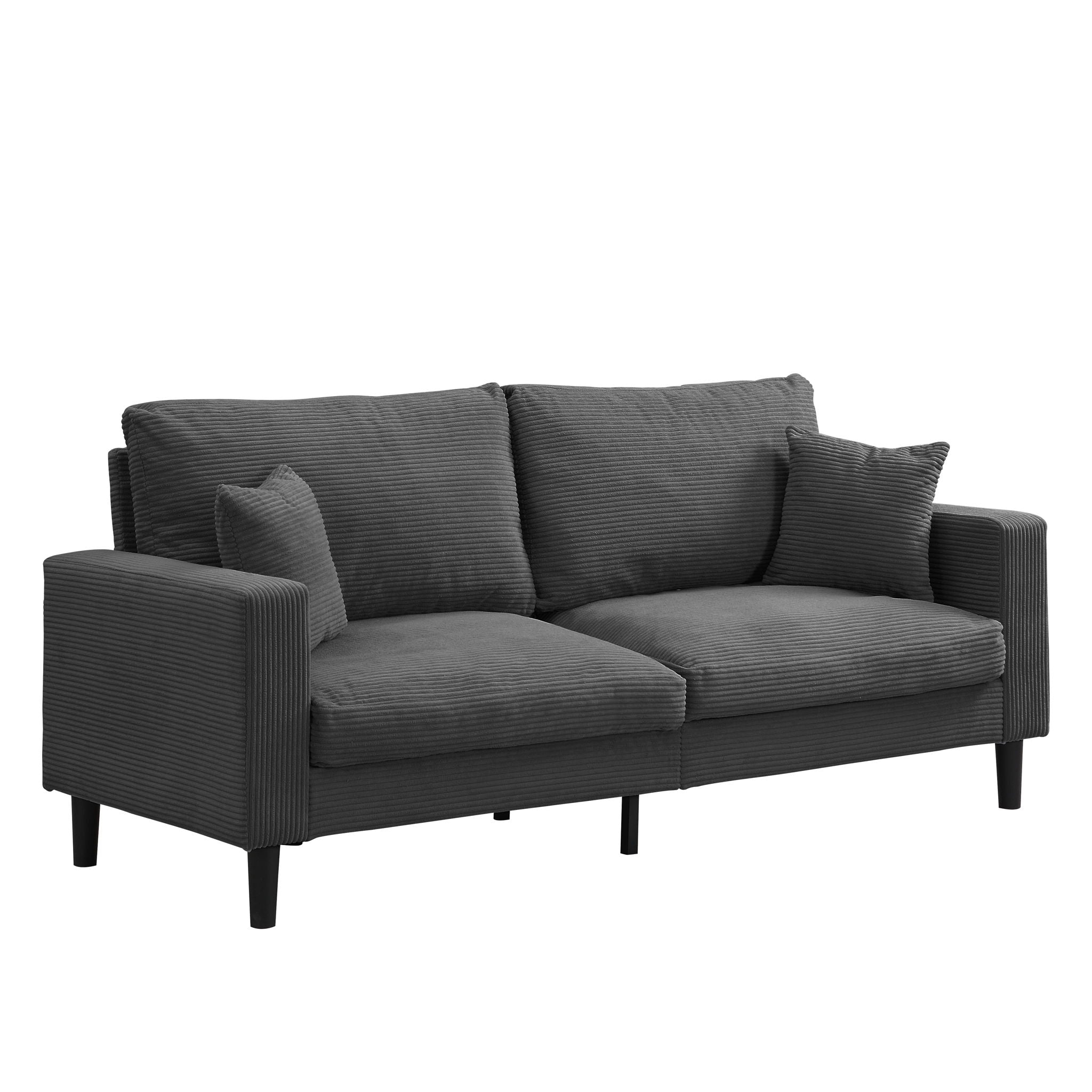 Modern Upholstered 3 Seat Sofa, High Resilience