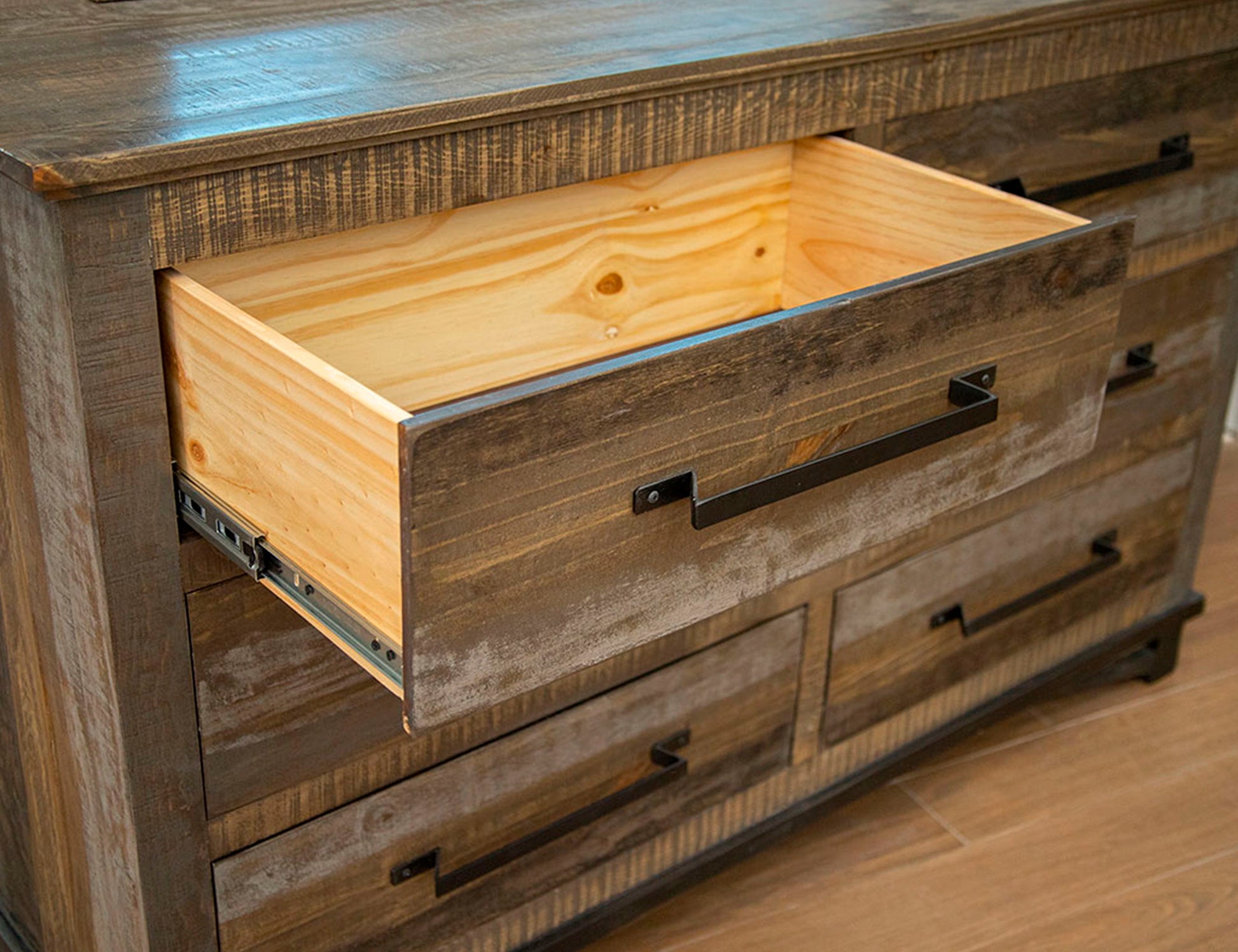 International Furniture Direct Loft Brown - Dresser - Two Tone Gray / Brown | Meri Furniture